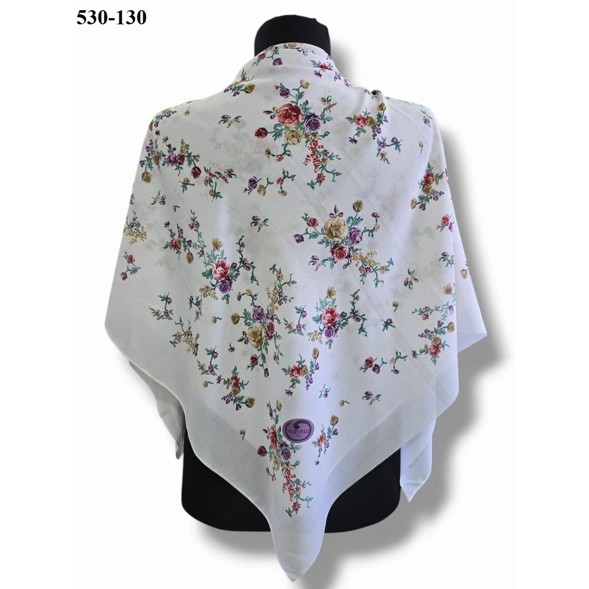 Huzurlu İpek Polyester Oyalık Yazma 530-130