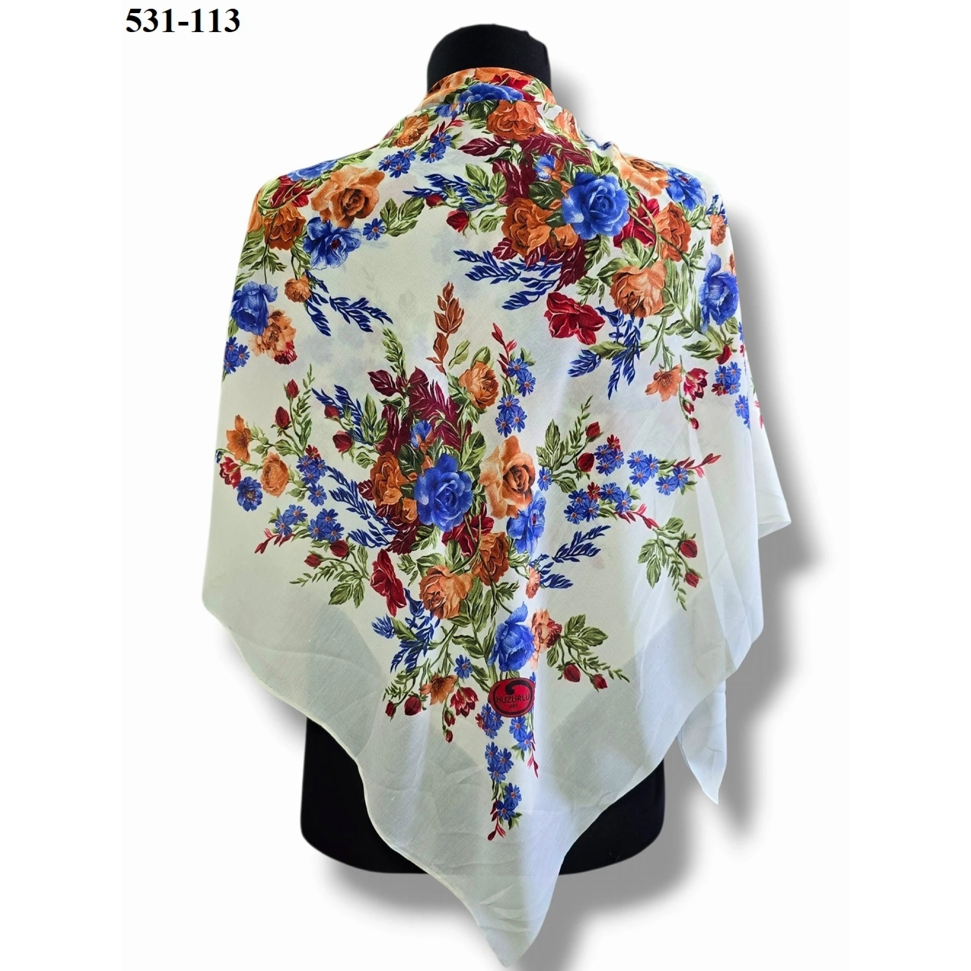 Huzurlu İpek Polyester Oyalık Yazma 531-113