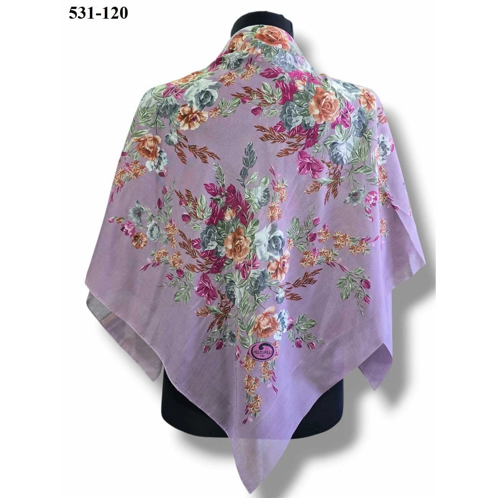 Huzurlu İpek Polyester Oyalık Yazma 531-120