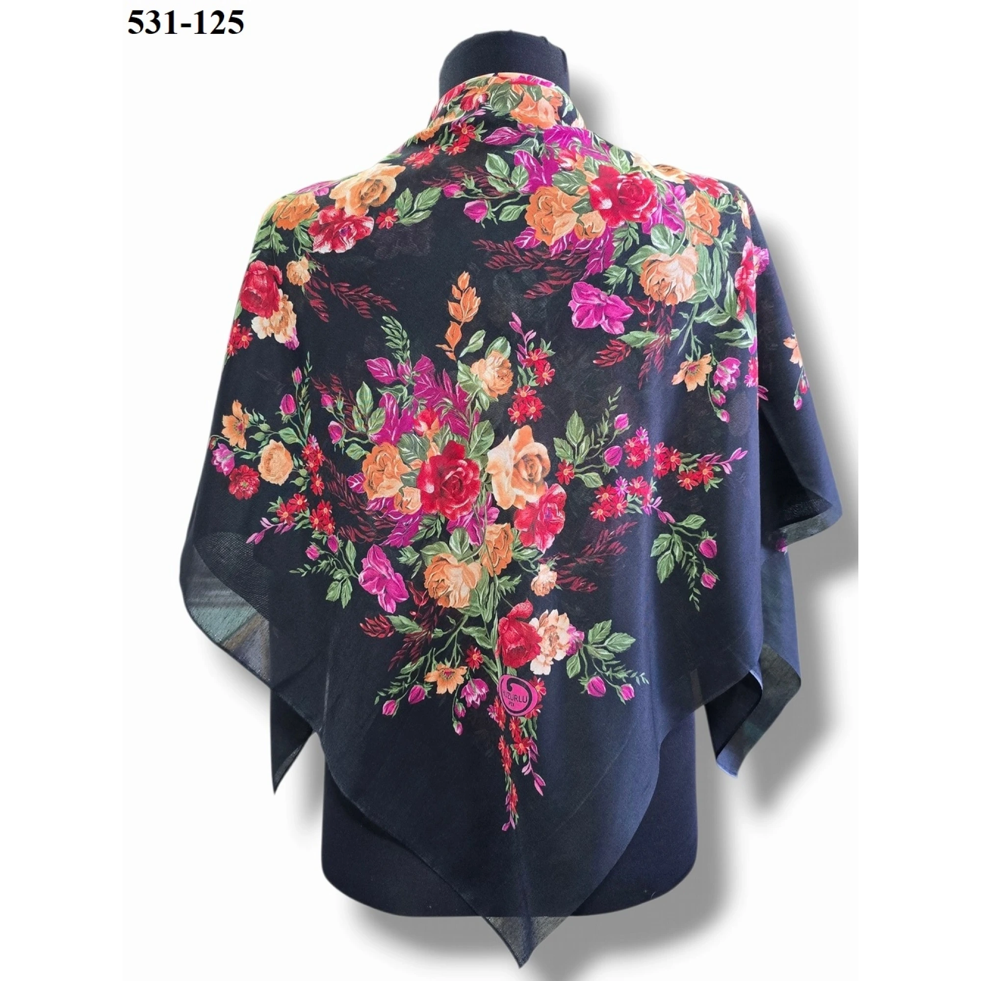 Huzurlu İpek Polyester Oyalık Yazma 531-125