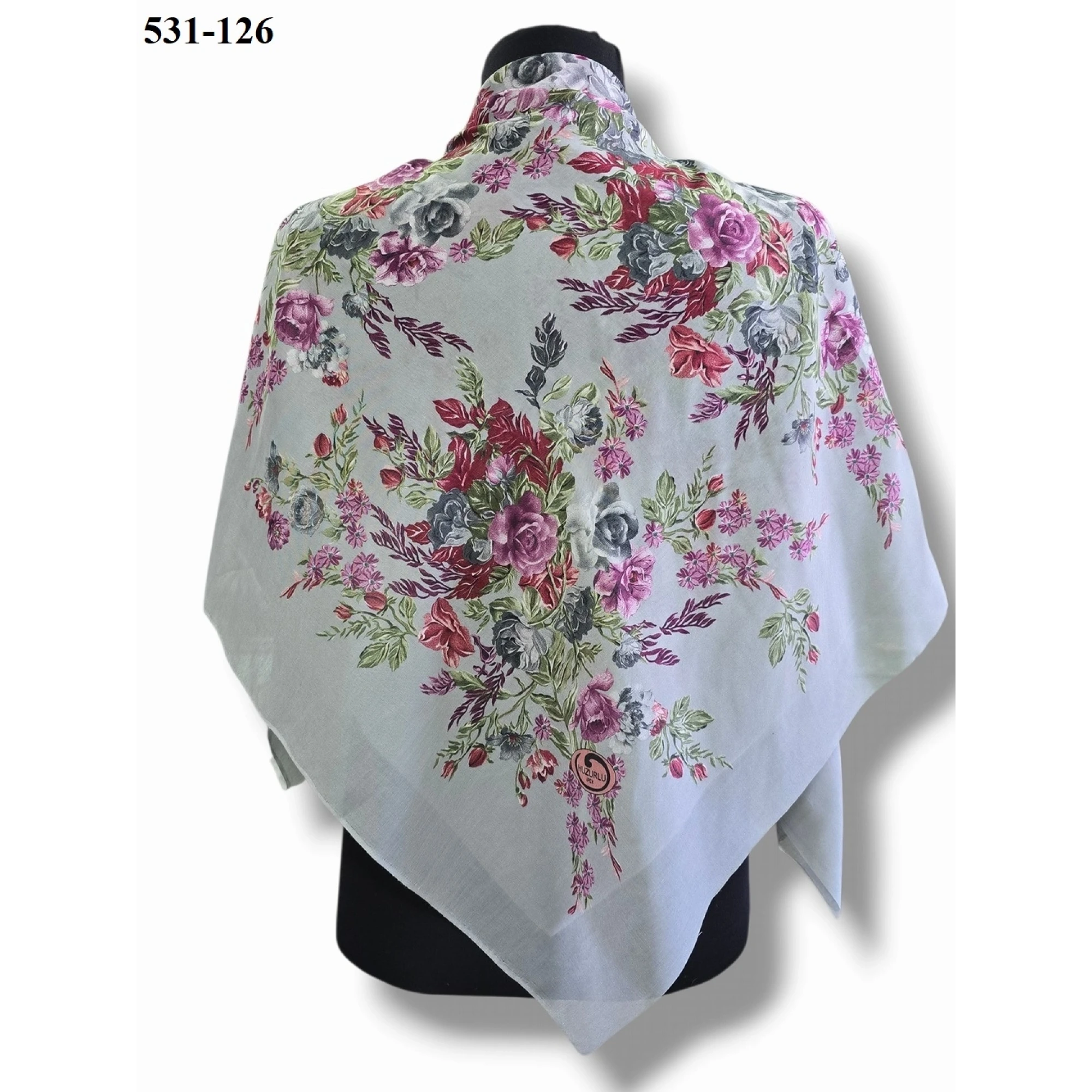 Huzurlu İpek Polyester Oyalık Yazma 531-126