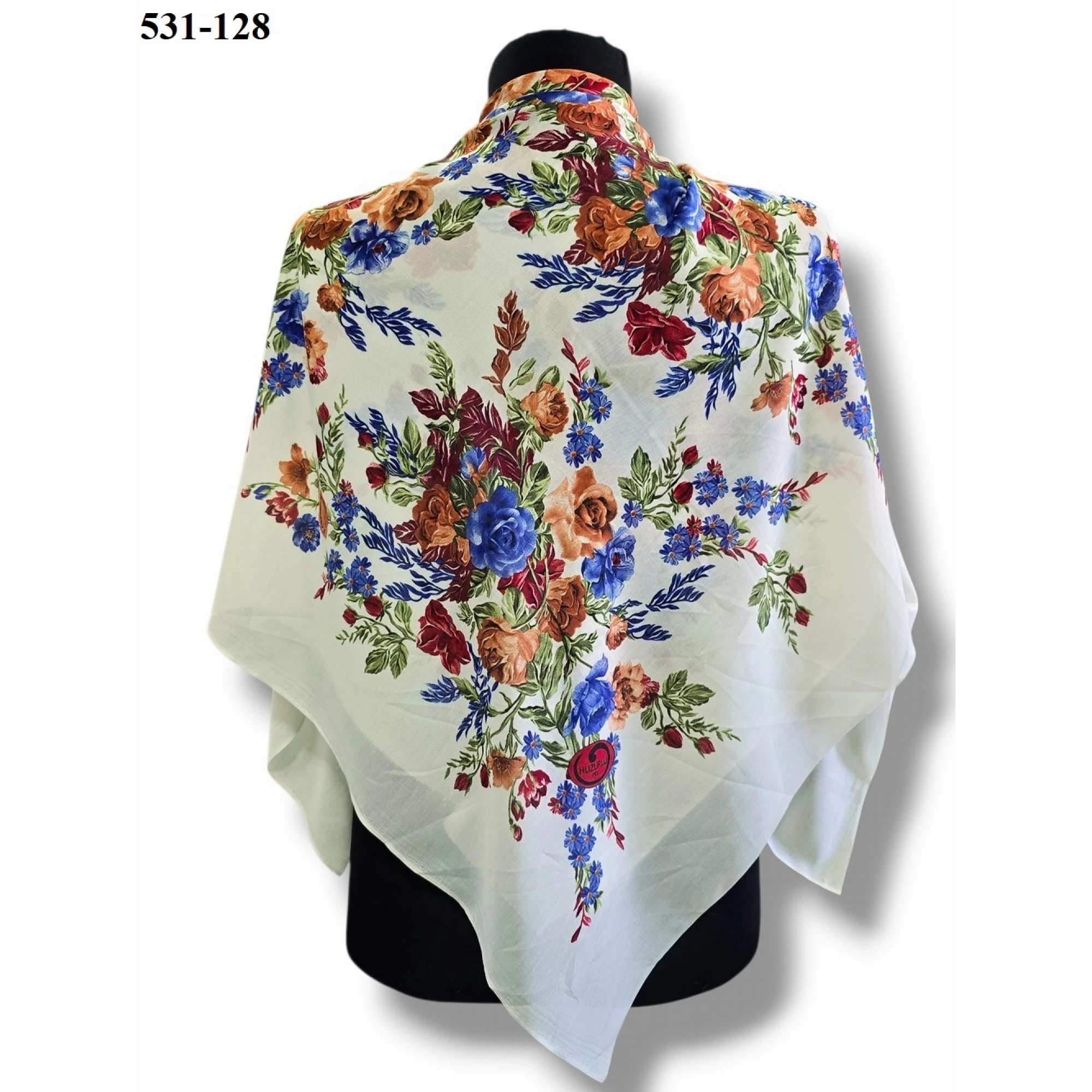 Huzurlu İpek Polyester Oyalık Yazma 531-128