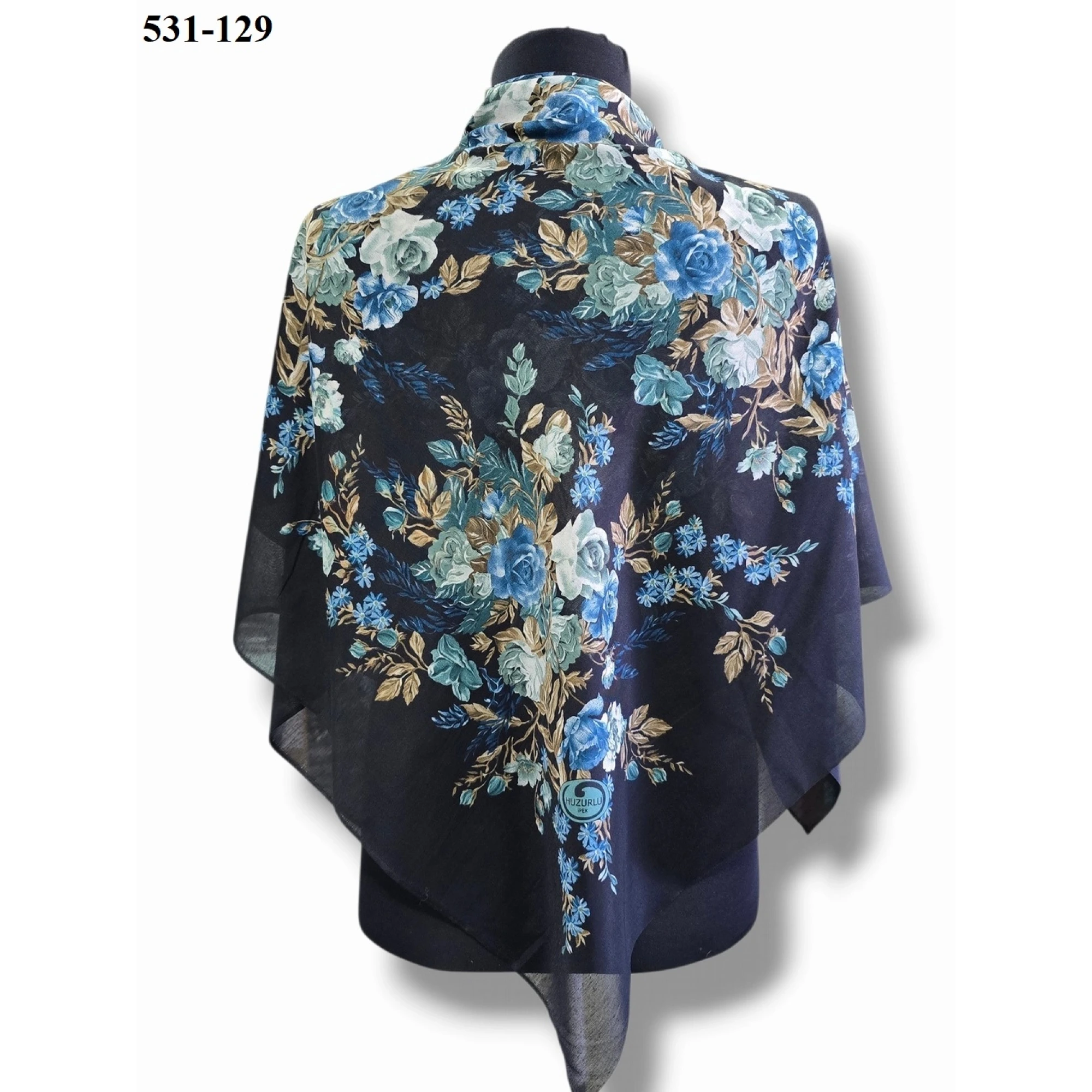 Huzurlu İpek Polyester Oyalık Yazma 531-129