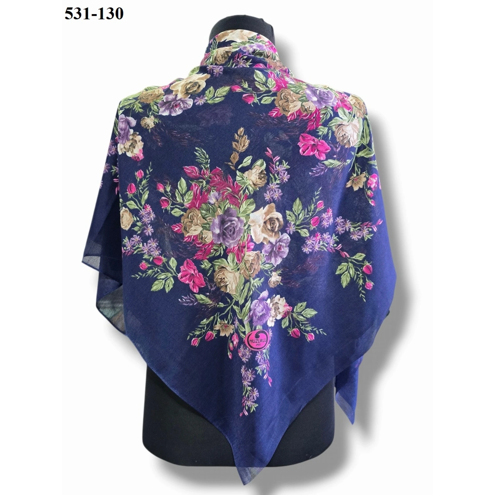 Huzurlu İpek Polyester Oyalık Yazma 531-130