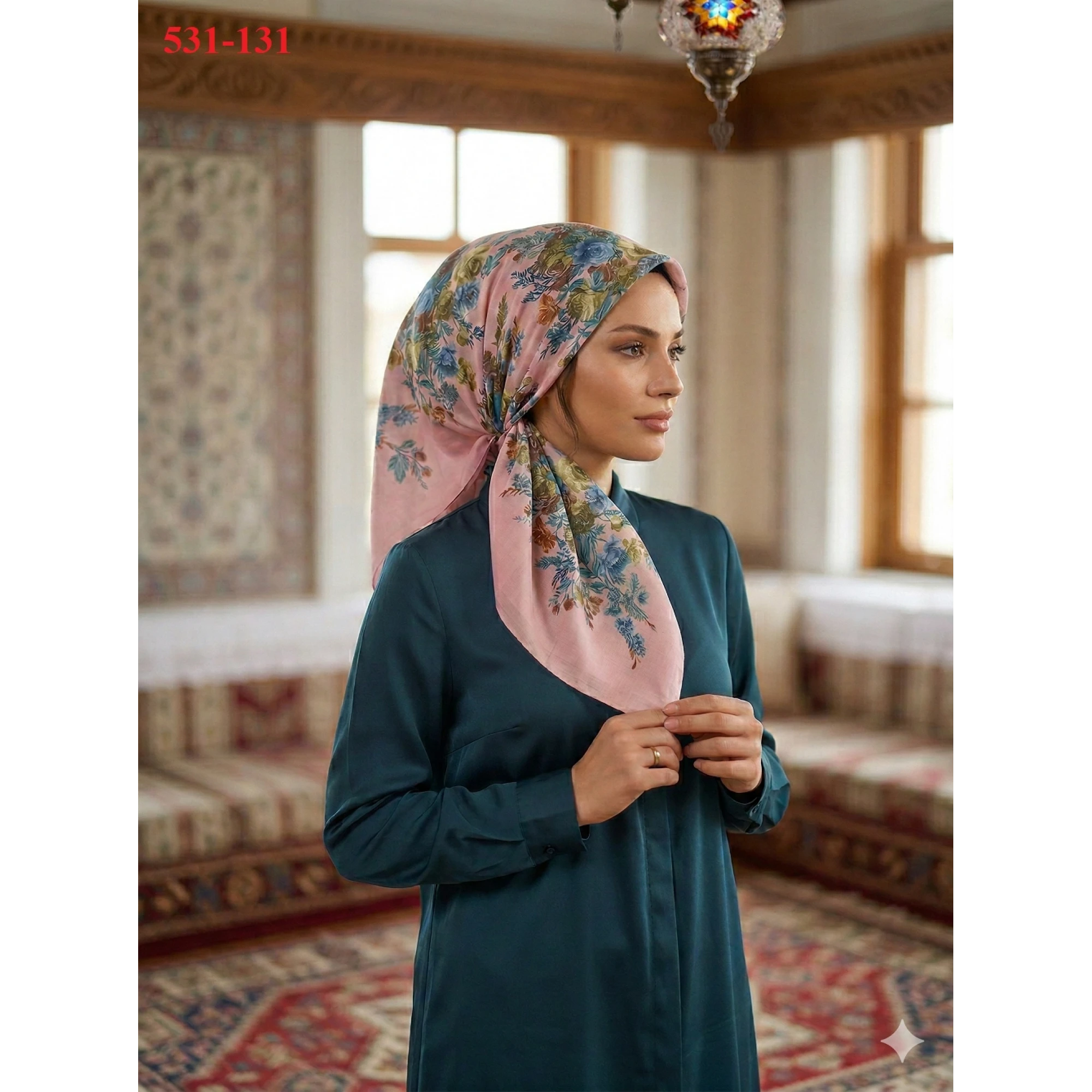 Huzurlu İpek Polyester Oyalık Yazma 531-131