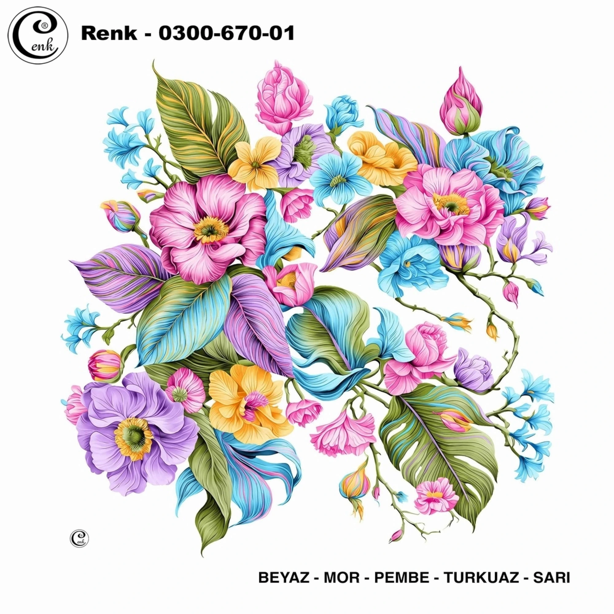 Cenk Desenli Oyalık Yazma 670-01