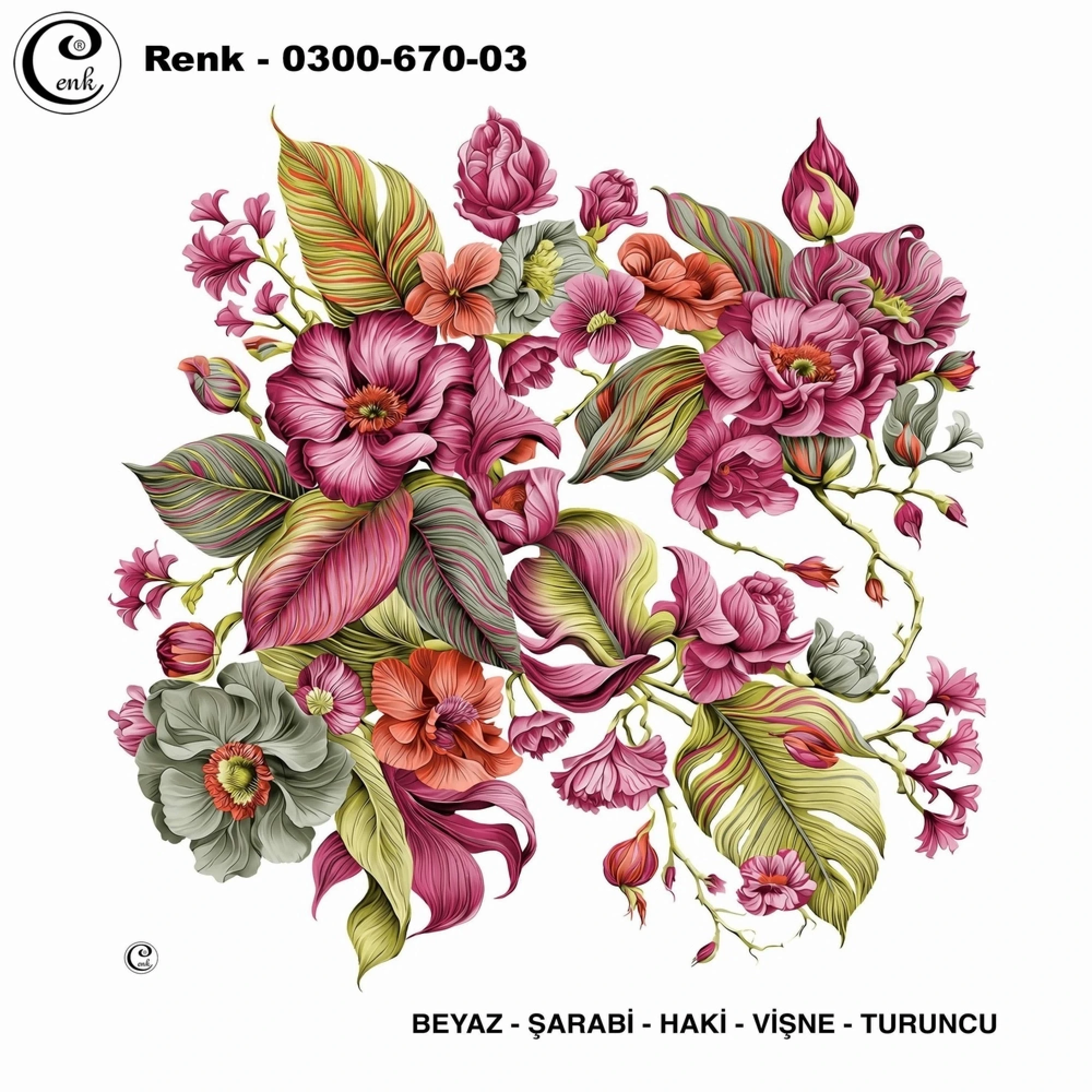 Cenk Desenli Oyalık Yazma 670-03