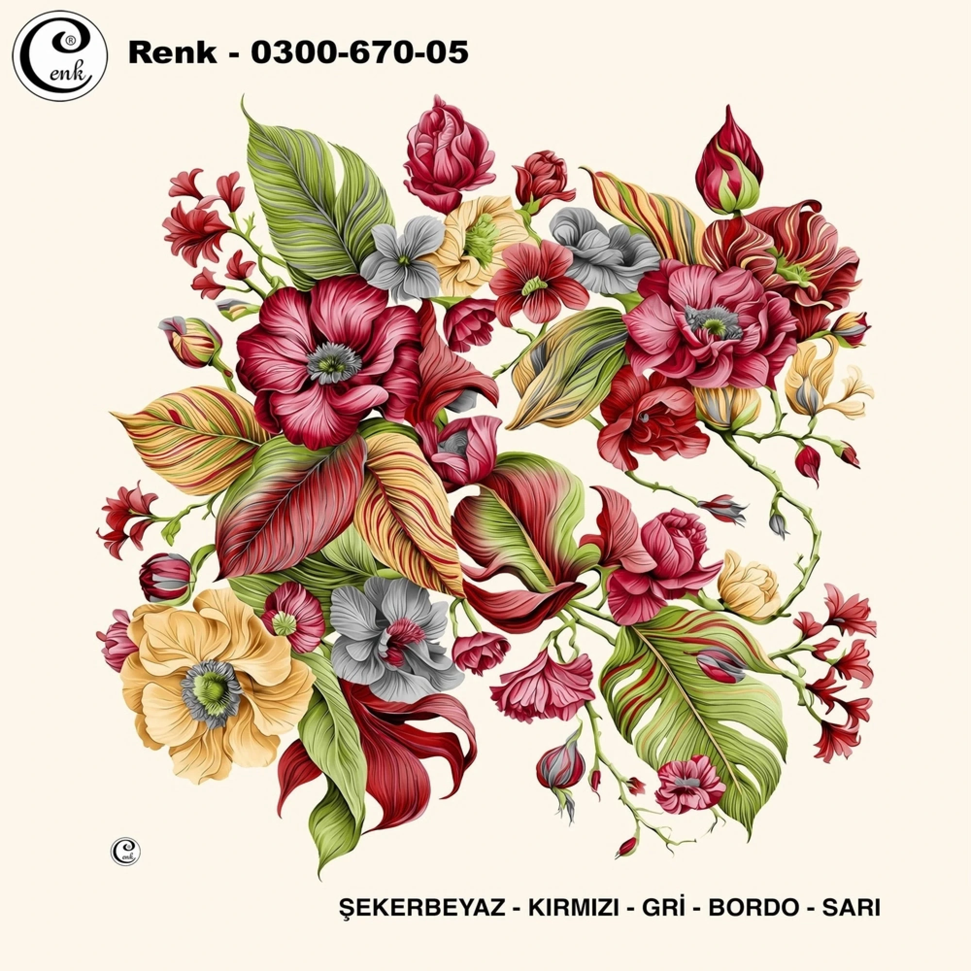 Cenk Desenli Oyalık Yazma 670-05
