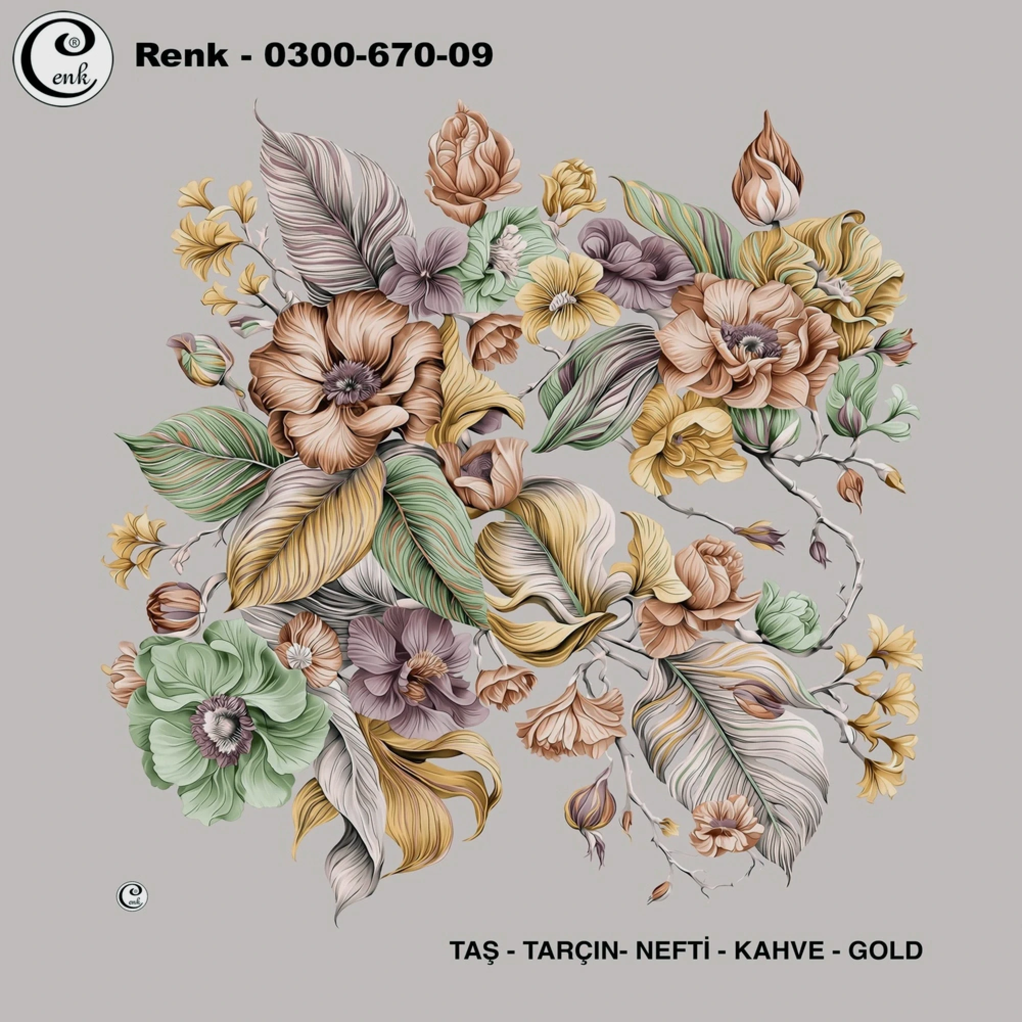 Cenk Desenli Oyalık Yazma 670-09