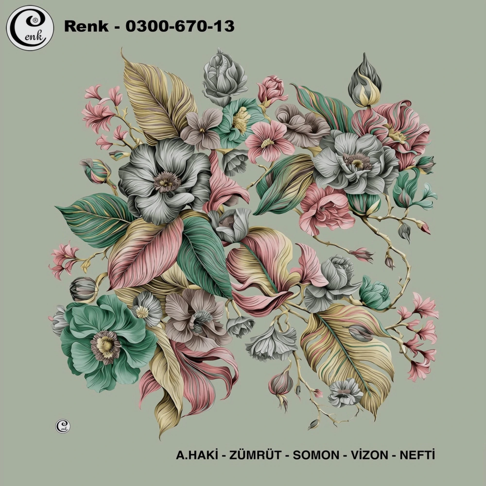Cenk Desenli Oyalık Yazma 670-13