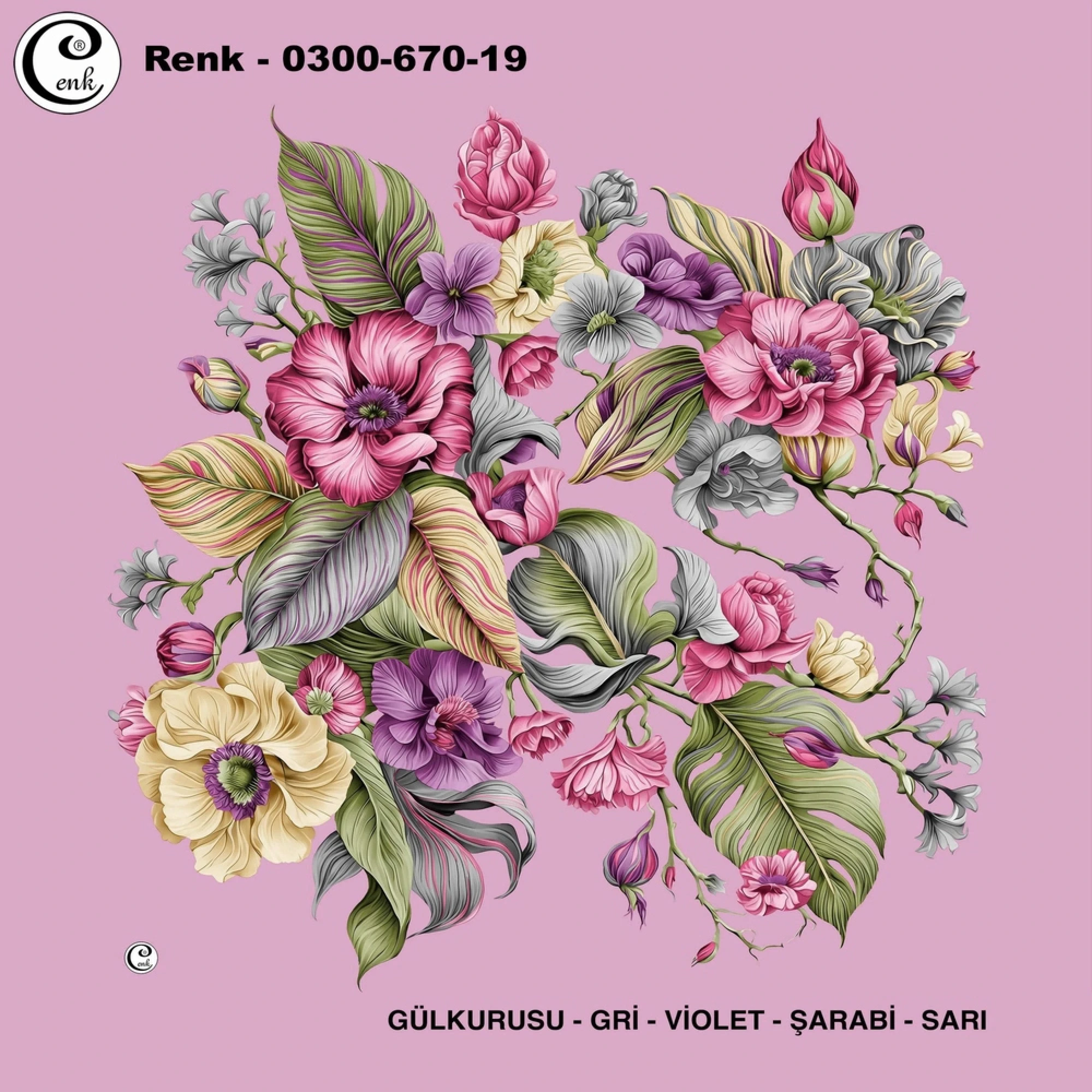 Cenk Desenli Oyalık Yazma 670-19