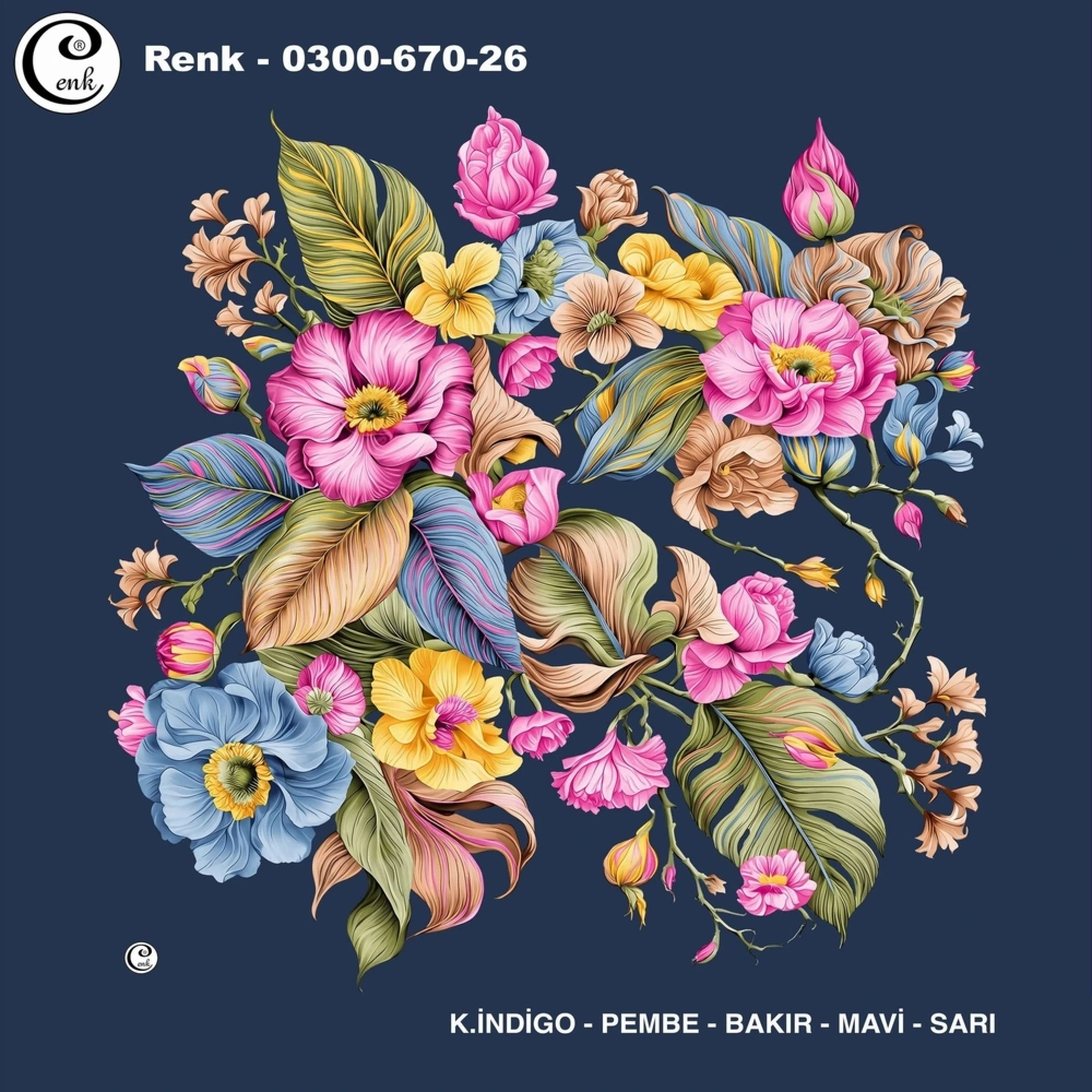 Cenk Desenli Oyalık Yazma 670-26