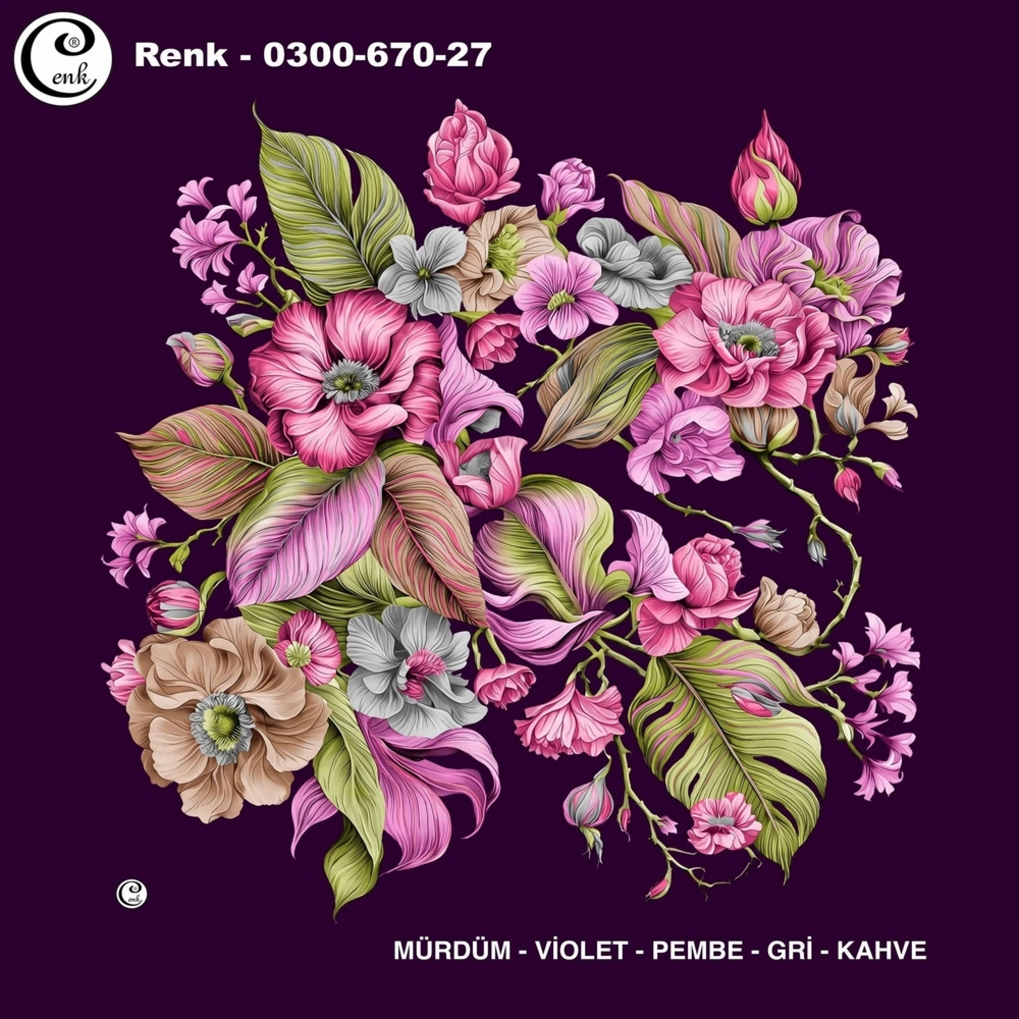 Cenk Desenli Oyalık Yazma 670-27