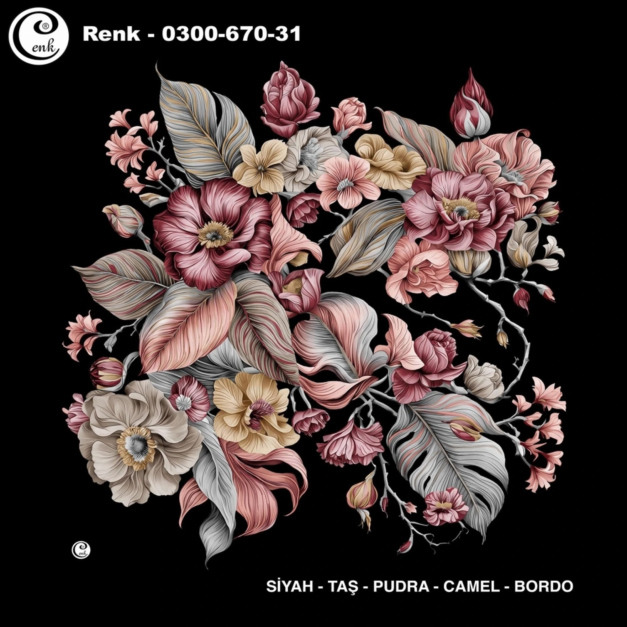 Cenk Desenli Oyalık Yazma 670-31