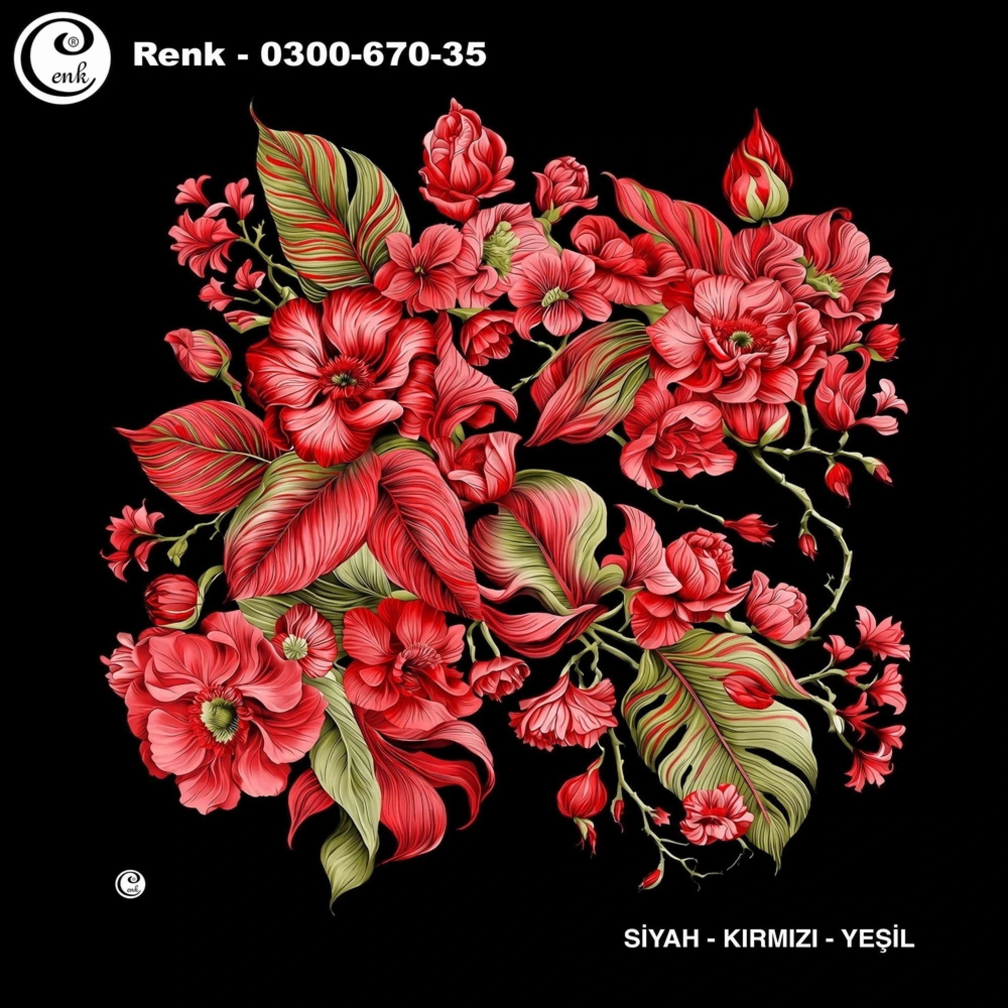 Cenk Desenli Oyalık Yazma 670-35