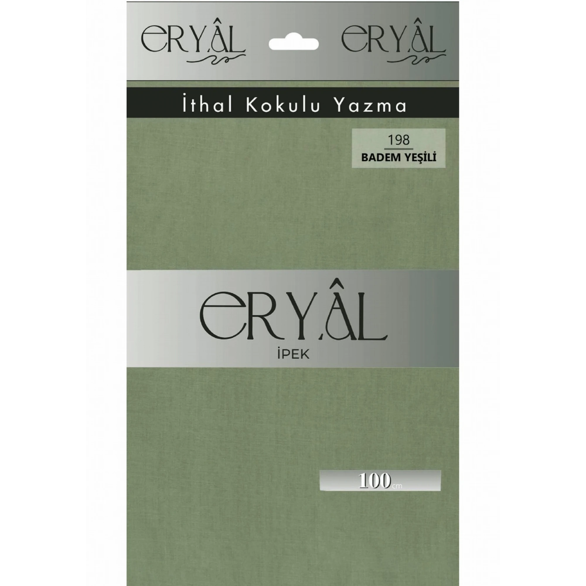 Eryal İpek Düz Renk Poşetli Oyalık Yazma 198 Badem Yeşili