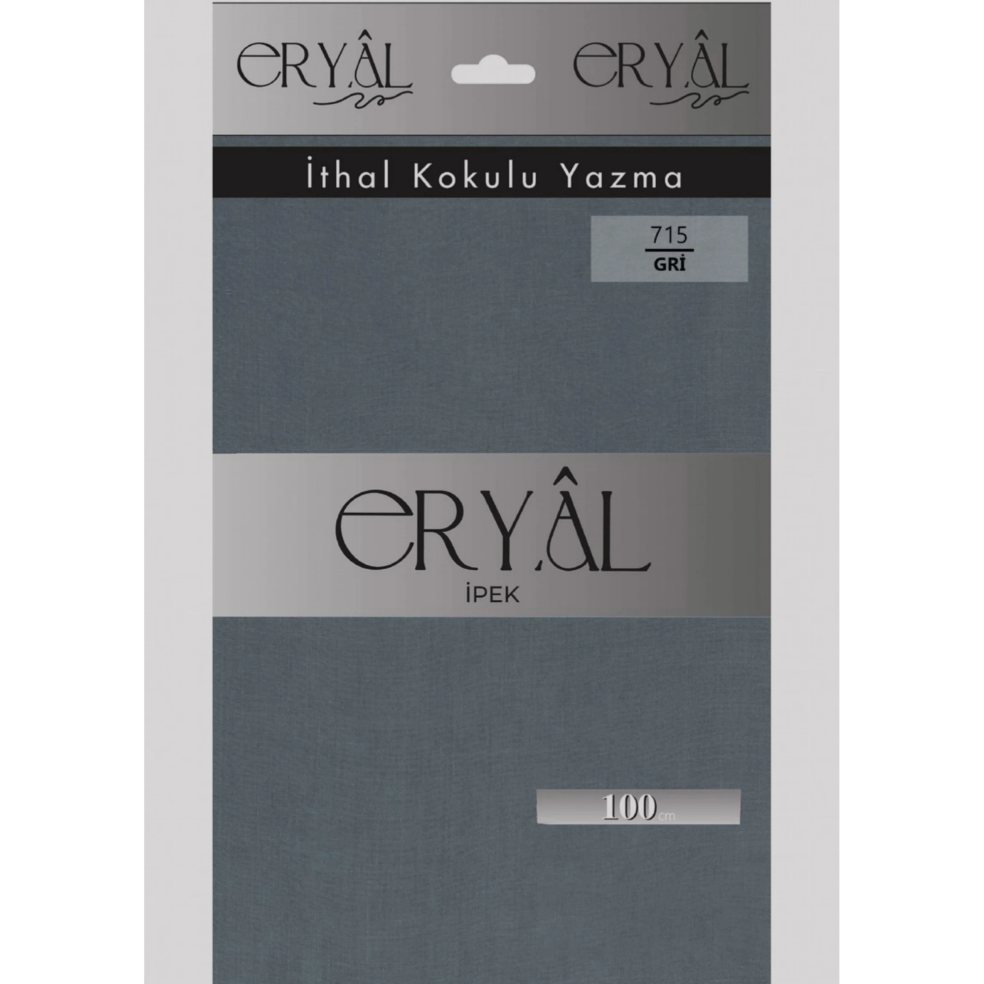 Eryal İpek Düz Renk Poşetli Oyalık Yazma 715 Gri