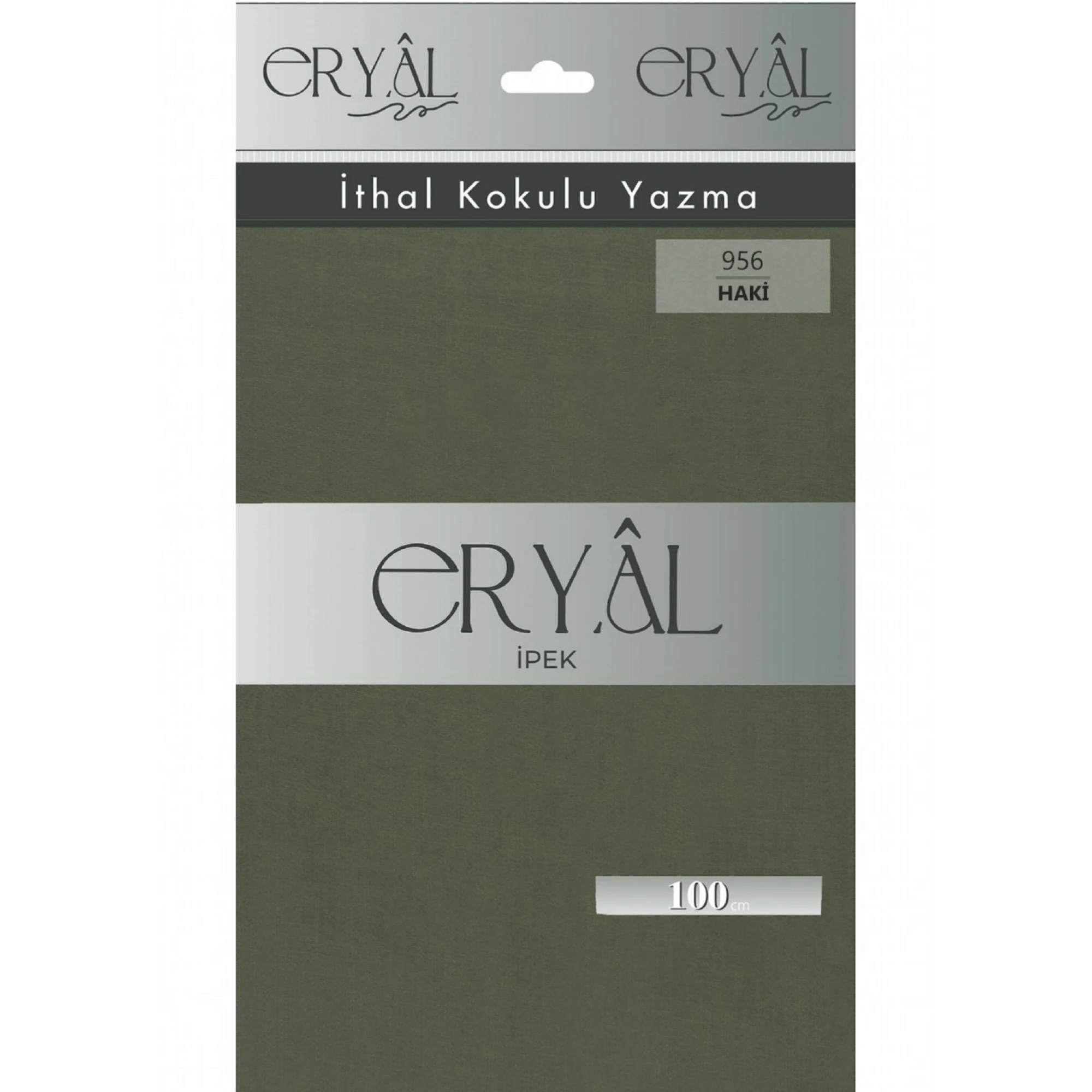 Eryal İpek Düz Renk Poşetli Oyalık Yazma 956 Haki