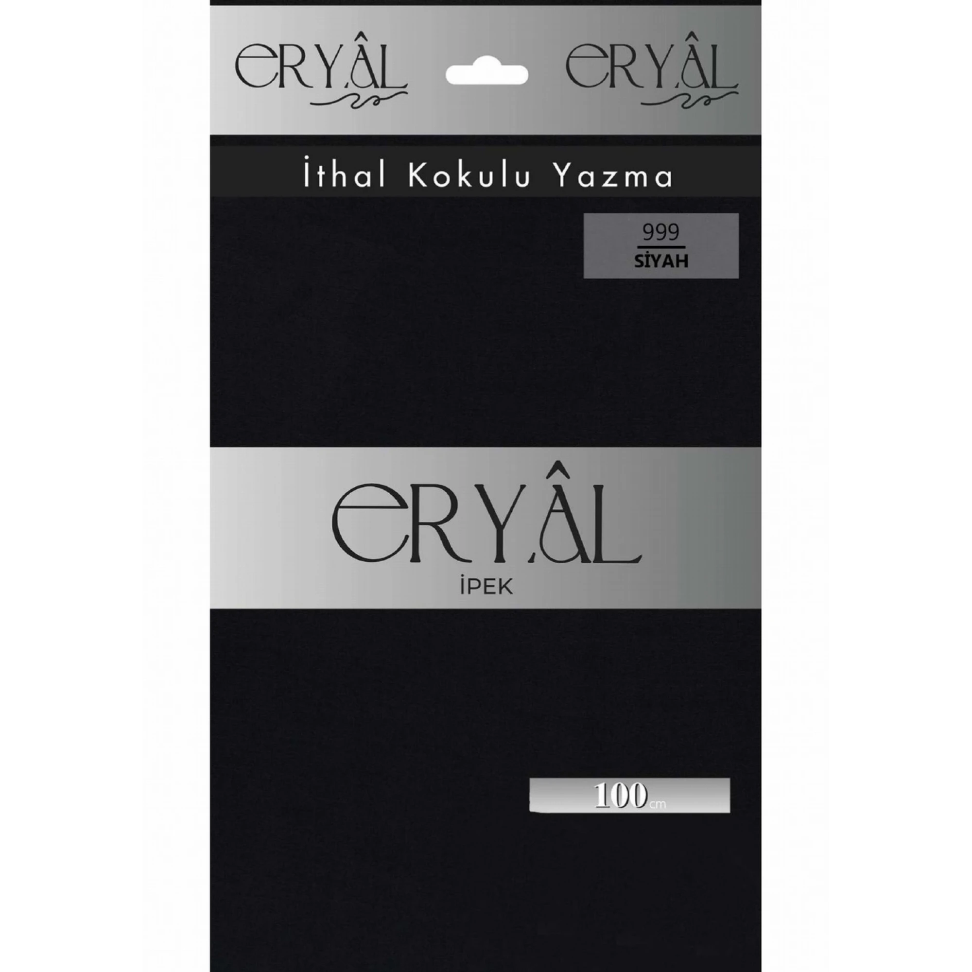 Eryal İpek Düz Renk Poşetli Oyalık Yazma 999 Siyah