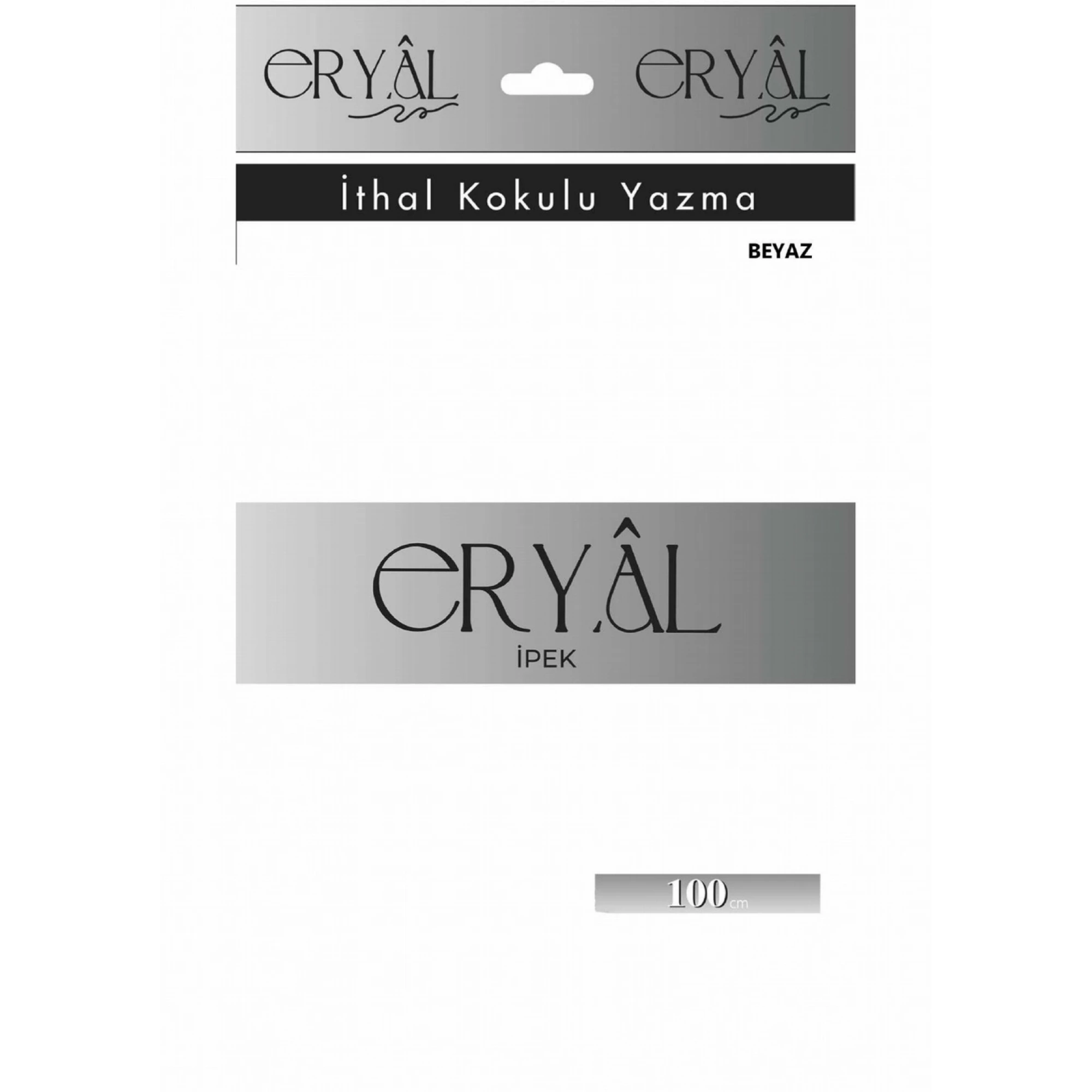 Eryal İpek Düz Renk Poşetli Oyalık Yazma Beyaz