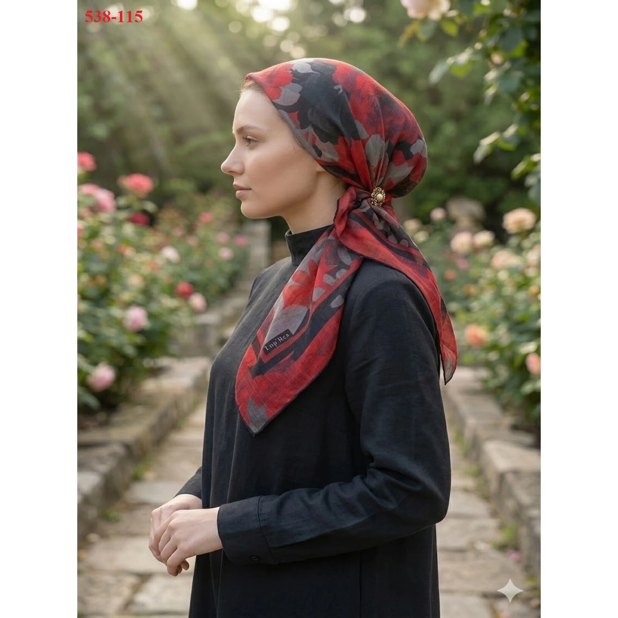 Lopres Dijital Soft Pamuk Eşarp 538-115