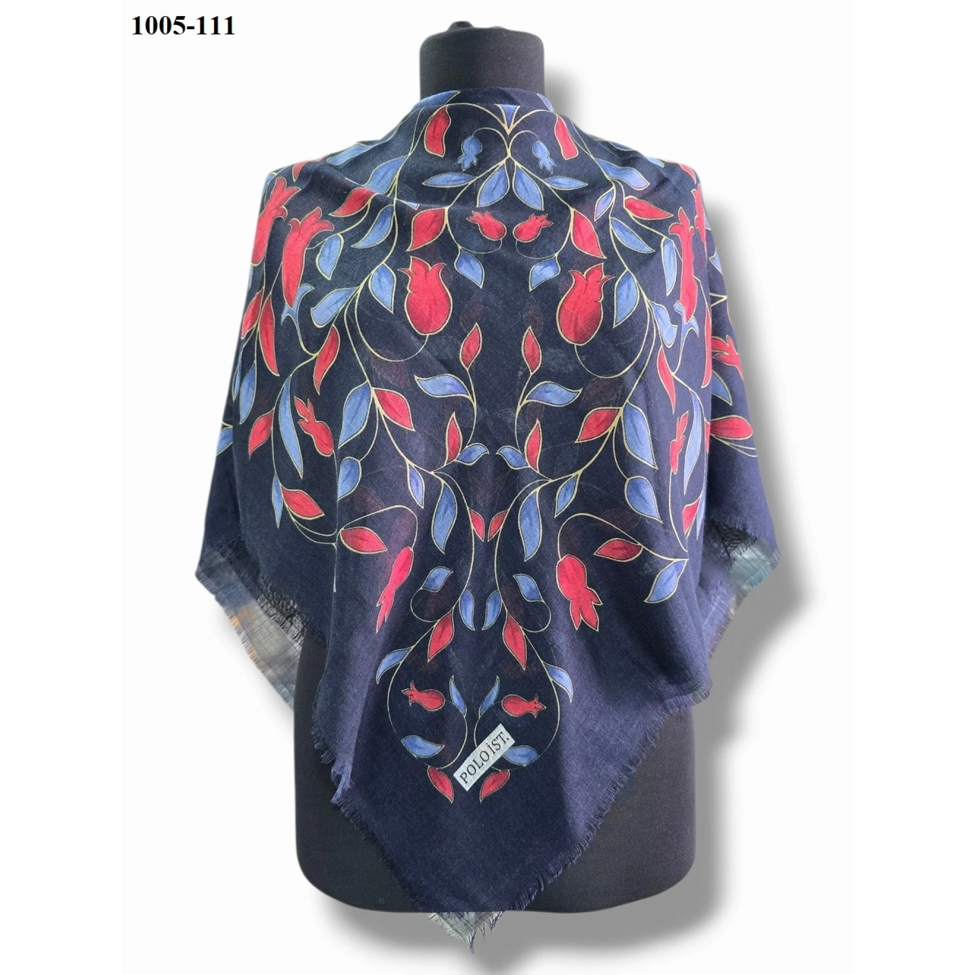 Polo İst Desenli Flamlı Pamuk Eşarp 1005-111