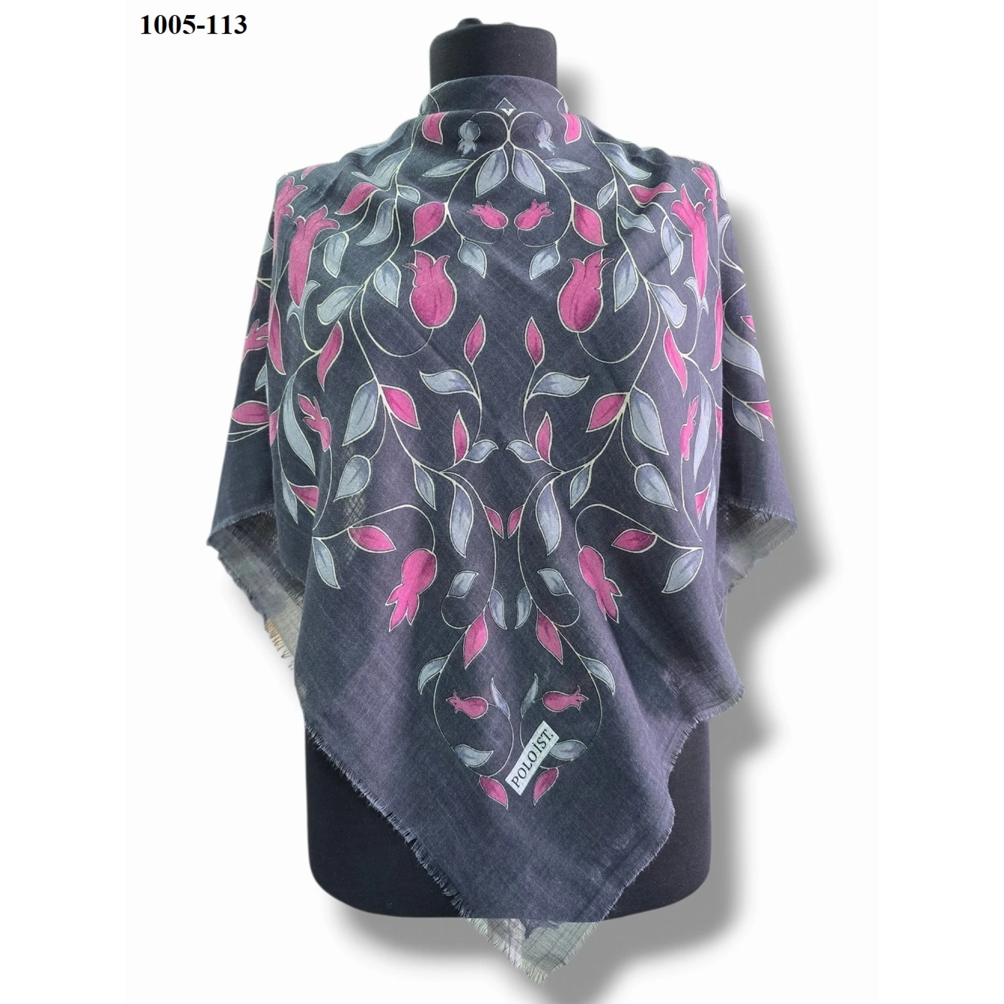 Polo İst Desenli Flamlı Pamuk Eşarp 1005-113