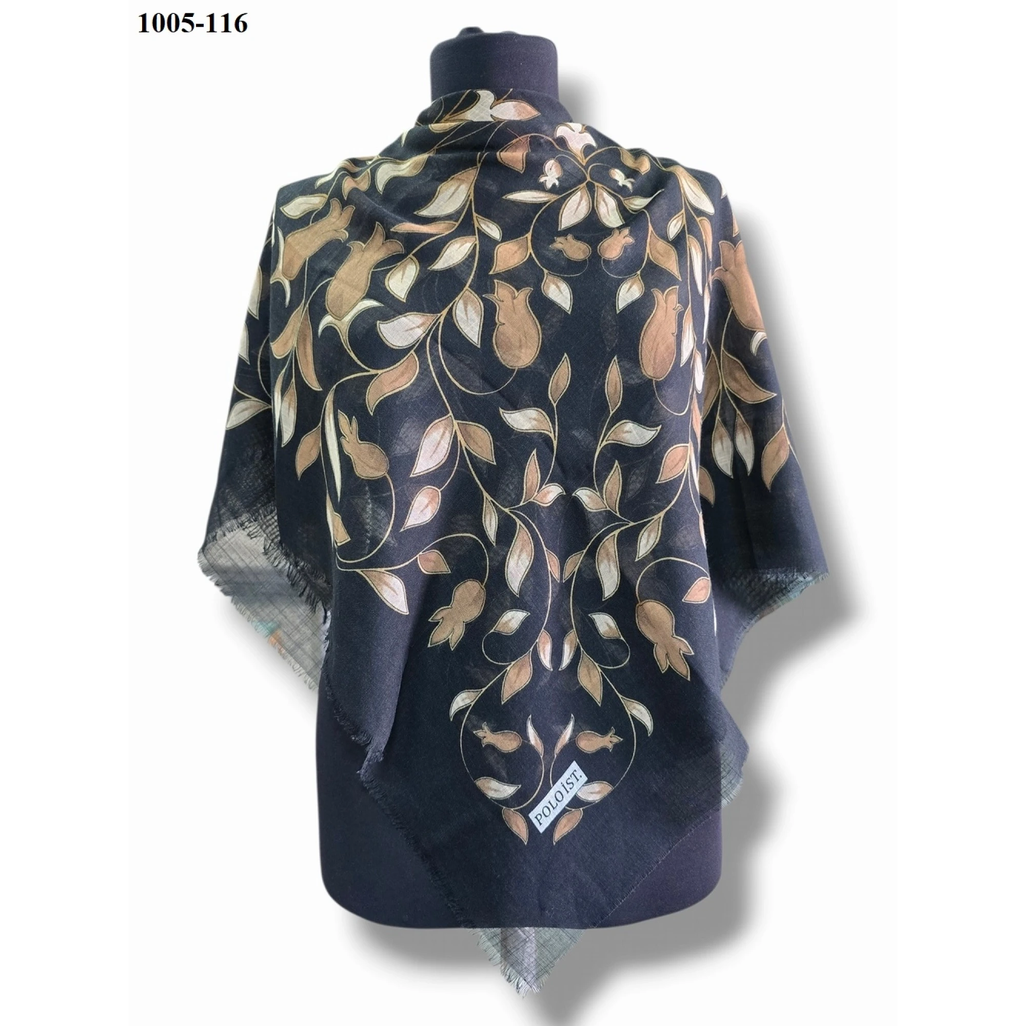 Polo İst Desenli Flamlı Pamuk Eşarp 1005-116