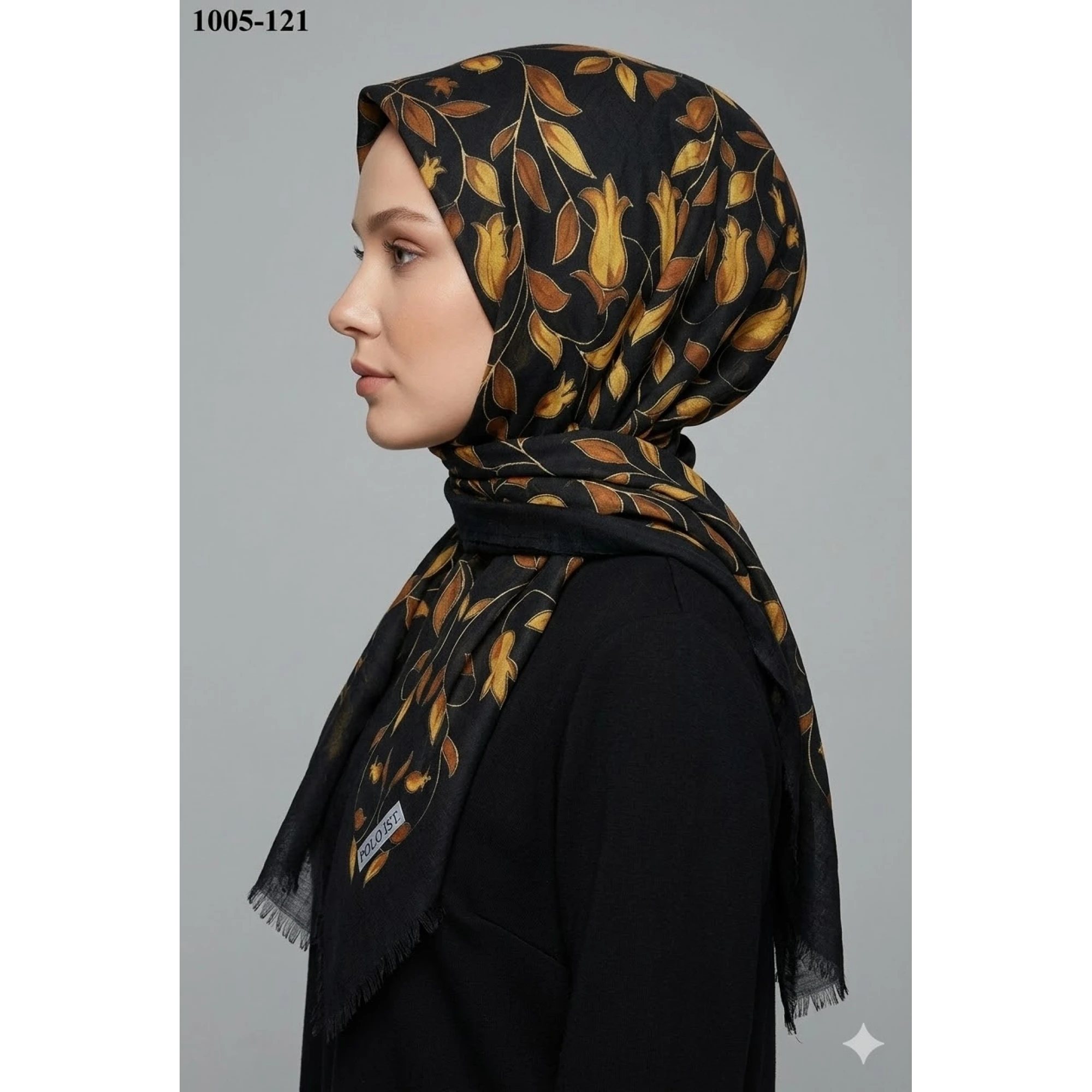 Polo İst Desenli Flamlı Pamuk Eşarp 1005-121