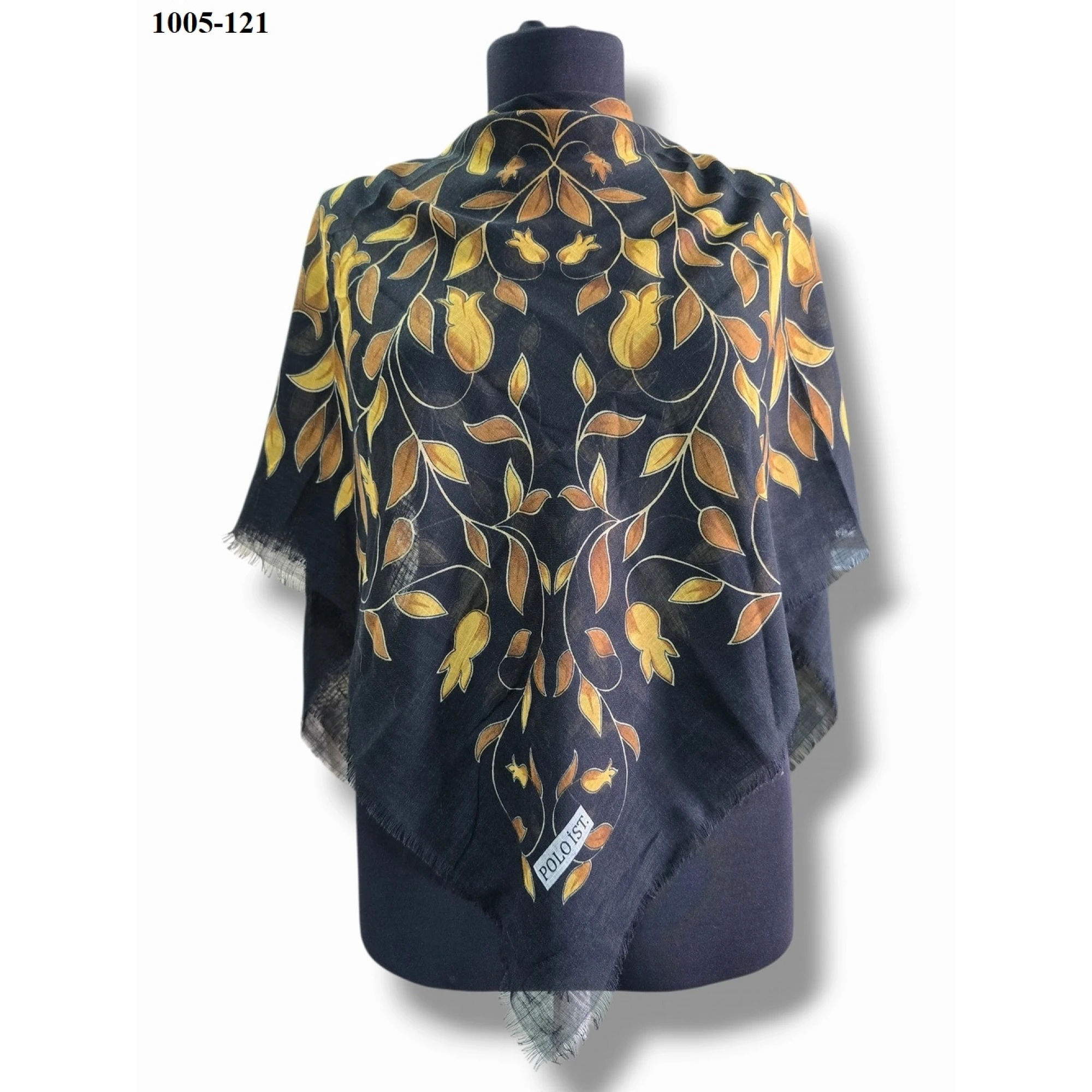 Polo İst Desenli Flamlı Pamuk Eşarp 1005-121