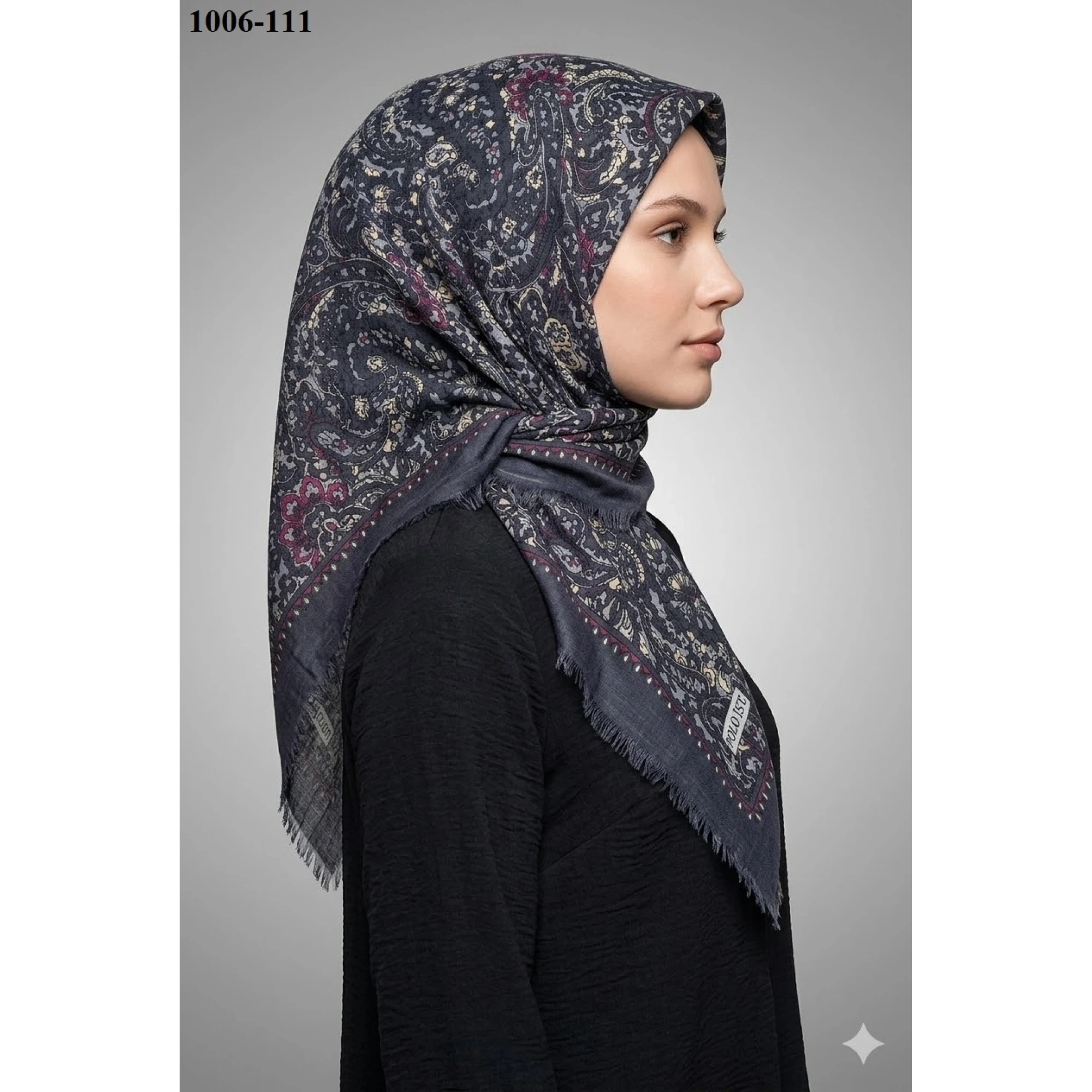 Polo İst Desenli Flamlı Pamuk Eşarp 1006-111