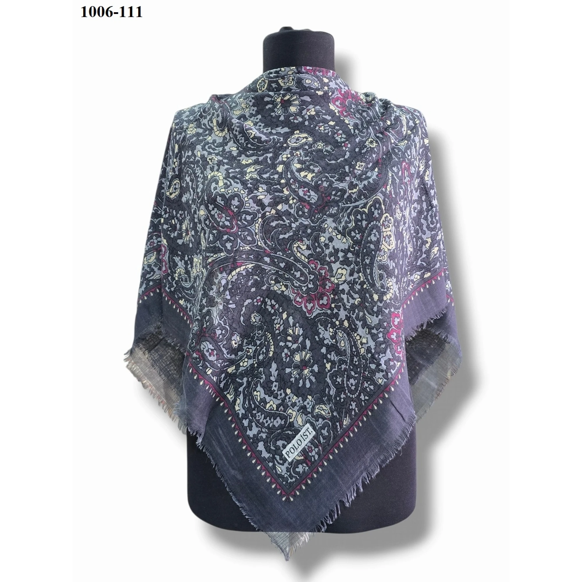 Polo İst Desenli Flamlı Pamuk Eşarp 1006-111