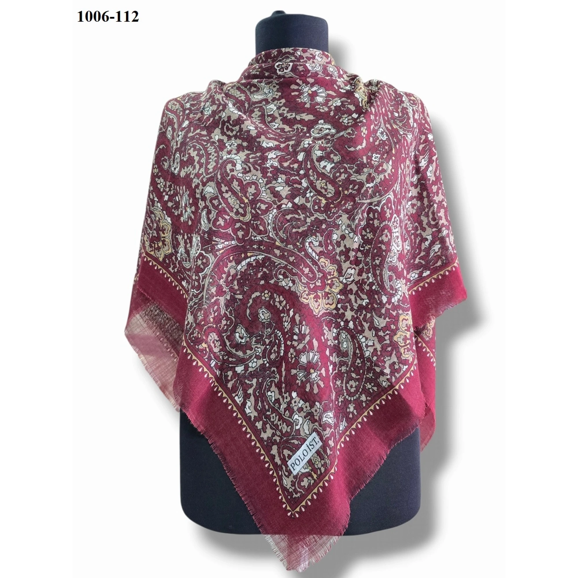 Polo İst Desenli Flamlı Pamuk Eşarp 1006-112