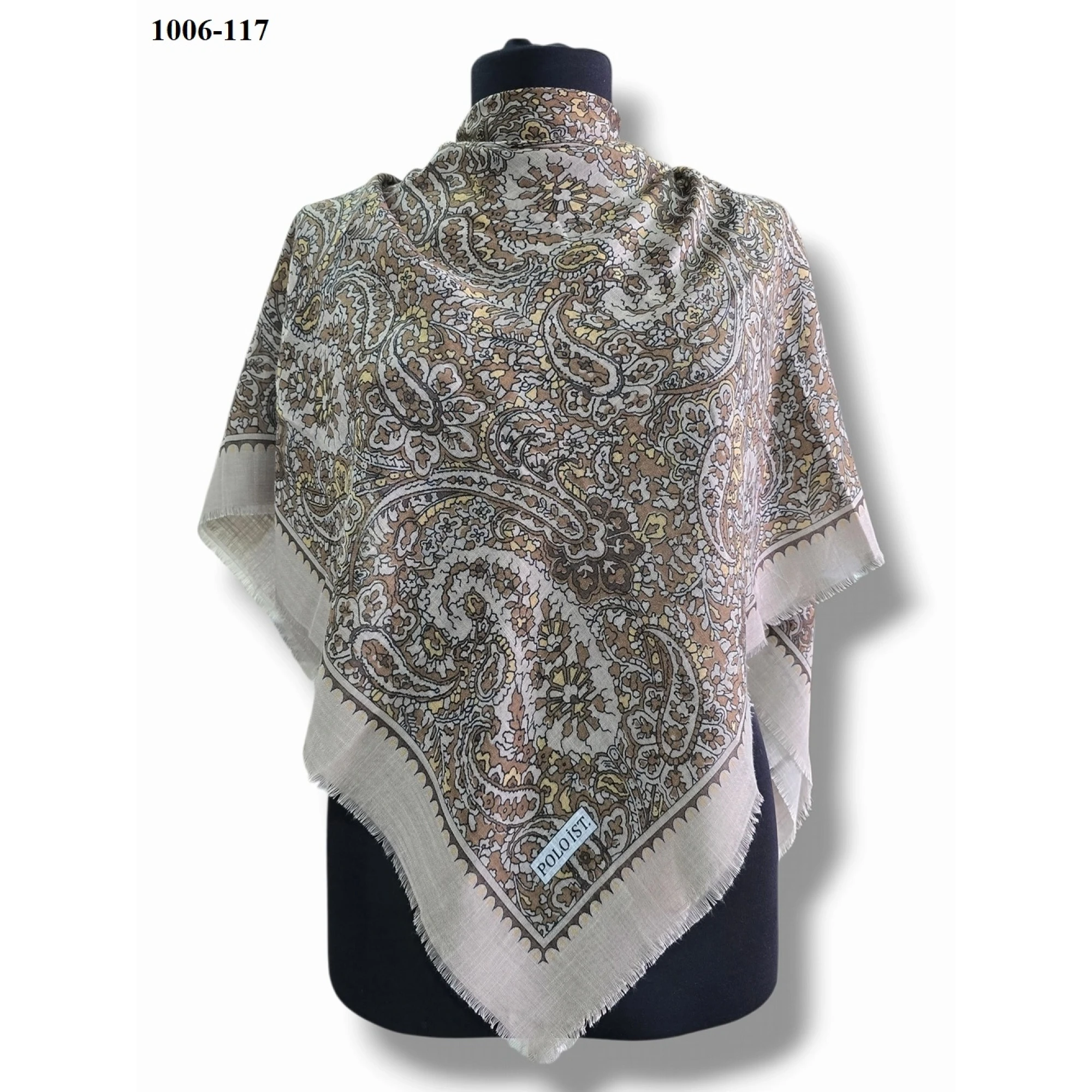 Polo İst Desenli Flamlı Pamuk Eşarp 1006-117