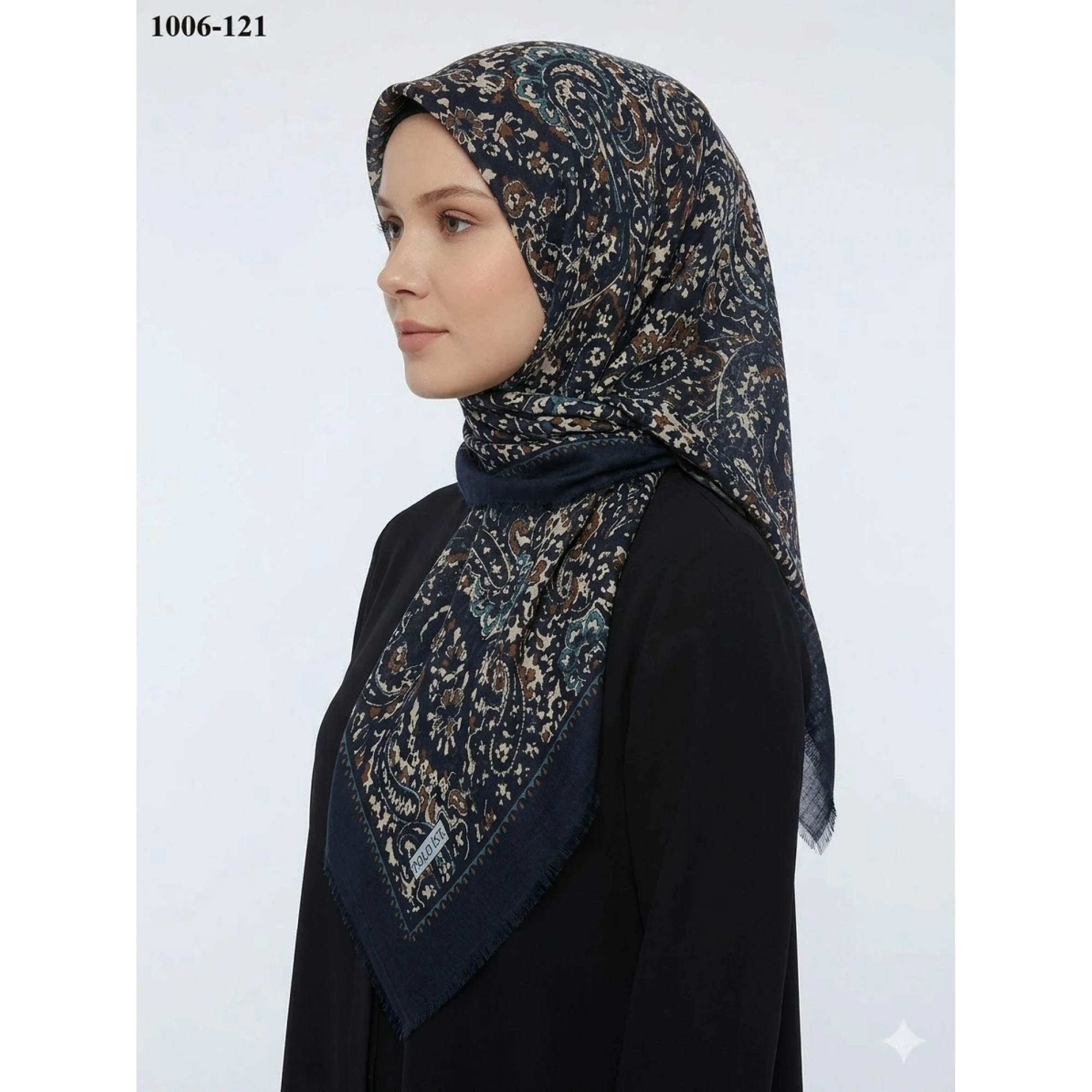 Polo İst Desenli Flamlı Pamuk Eşarp 1006-121