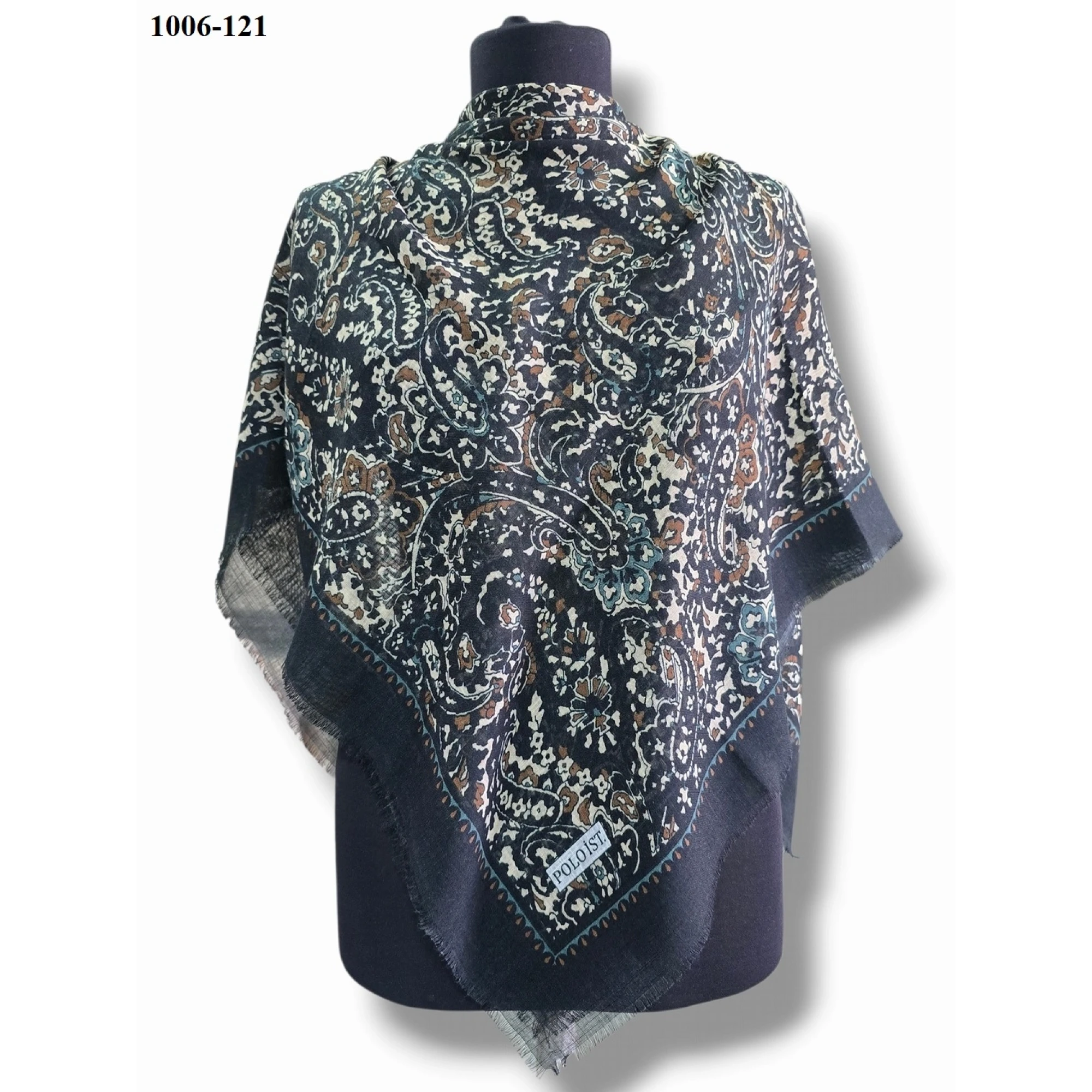 Polo İst Desenli Flamlı Pamuk Eşarp 1006-121
