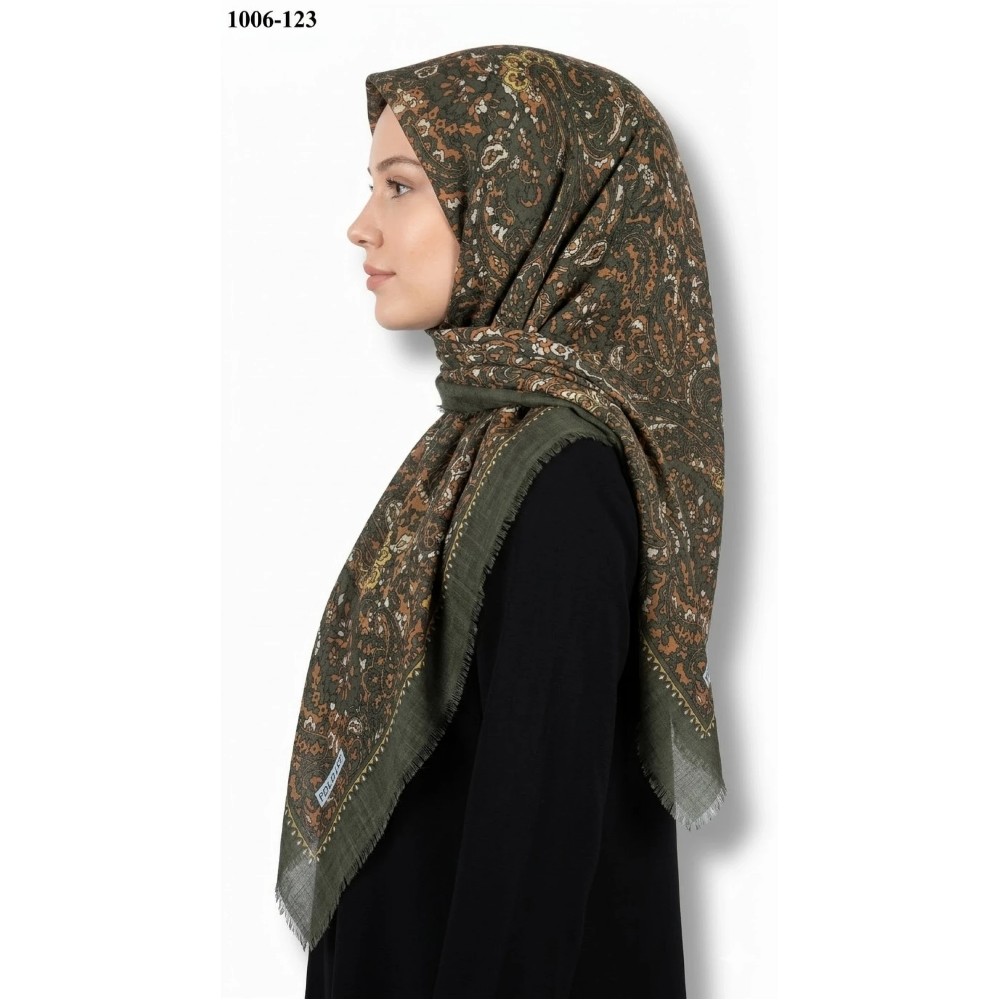 Polo İst Desenli Flamlı Pamuk Eşarp 1006-123