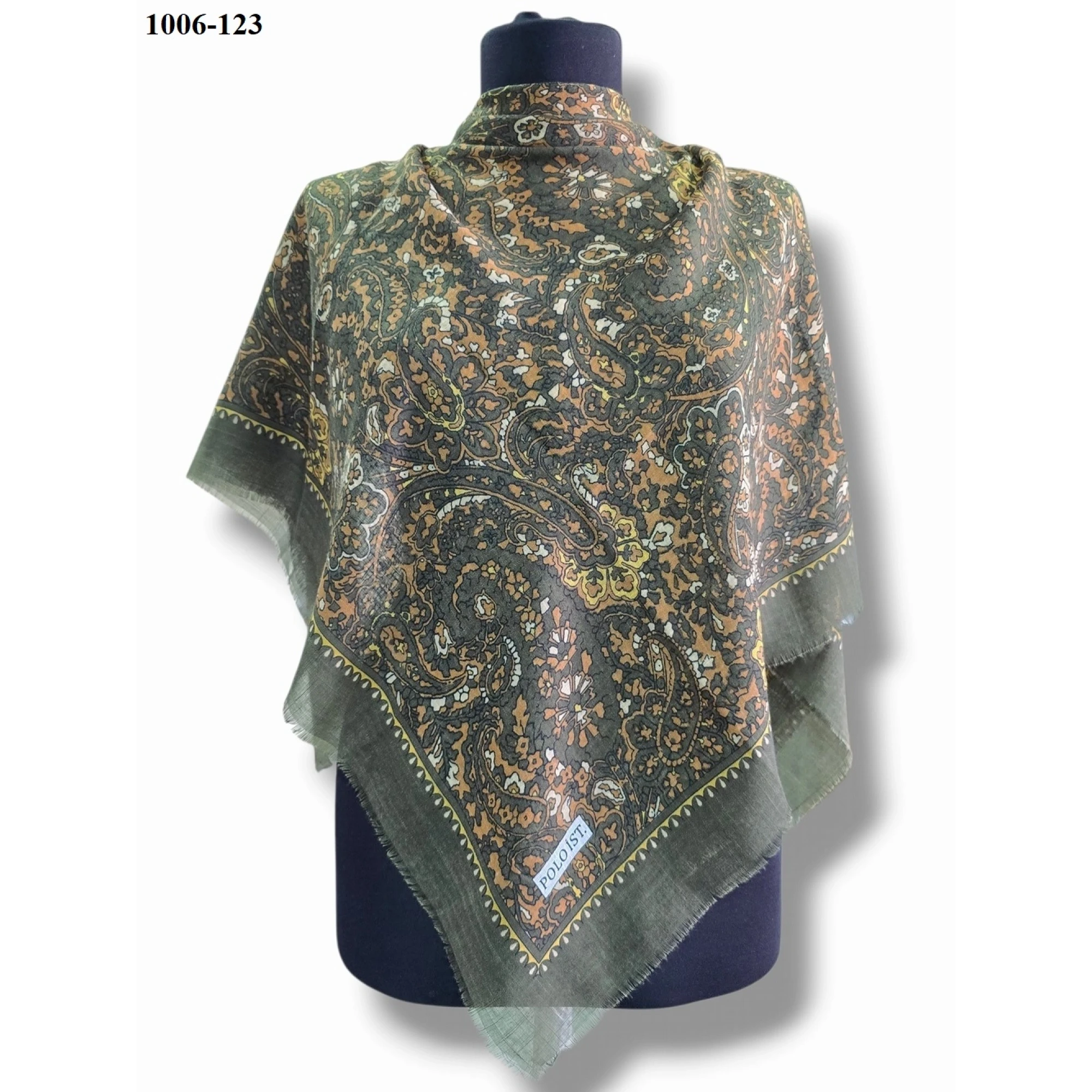 Polo İst Desenli Flamlı Pamuk Eşarp 1006-123
