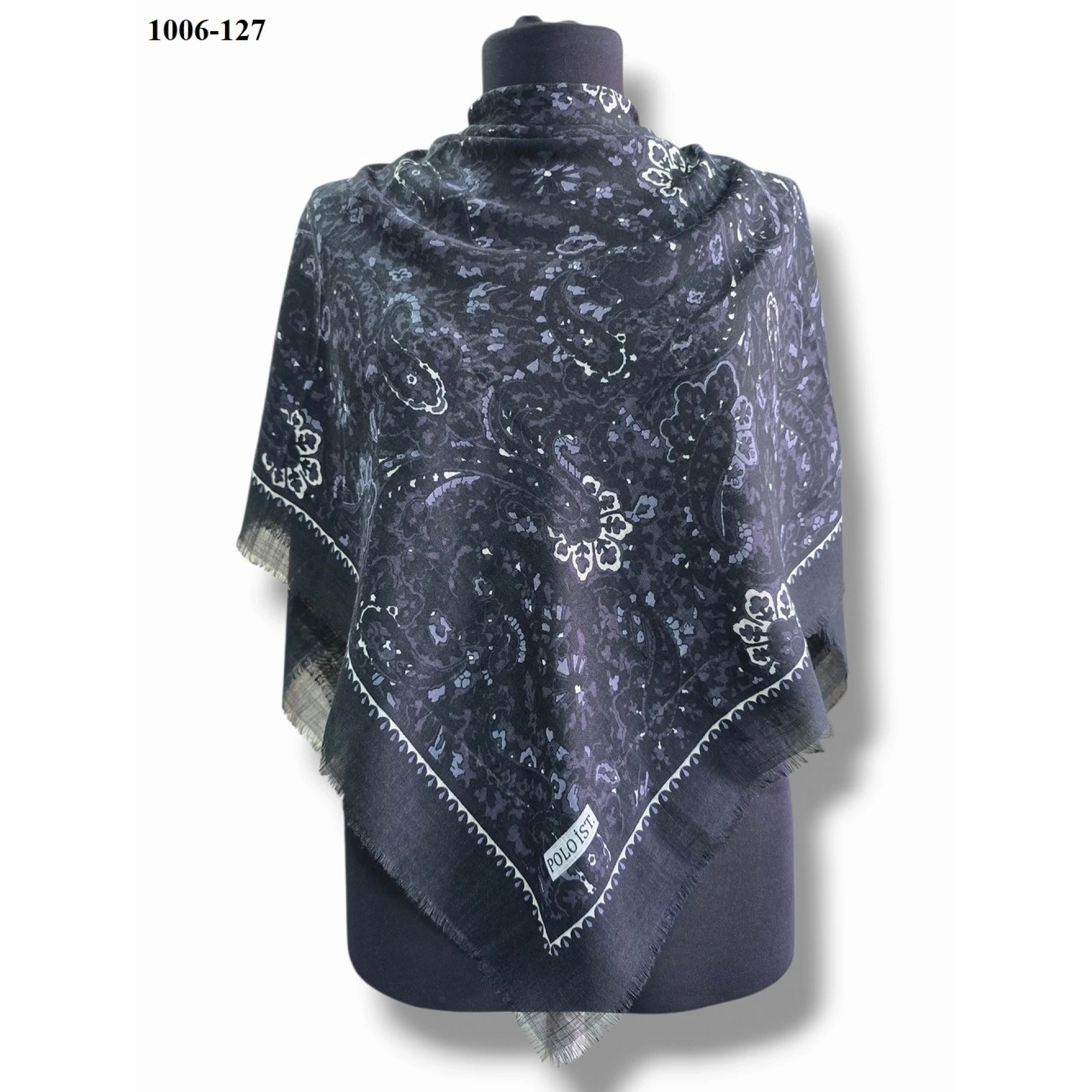 Polo İst Desenli Flamlı Pamuk Eşarp 1006-127