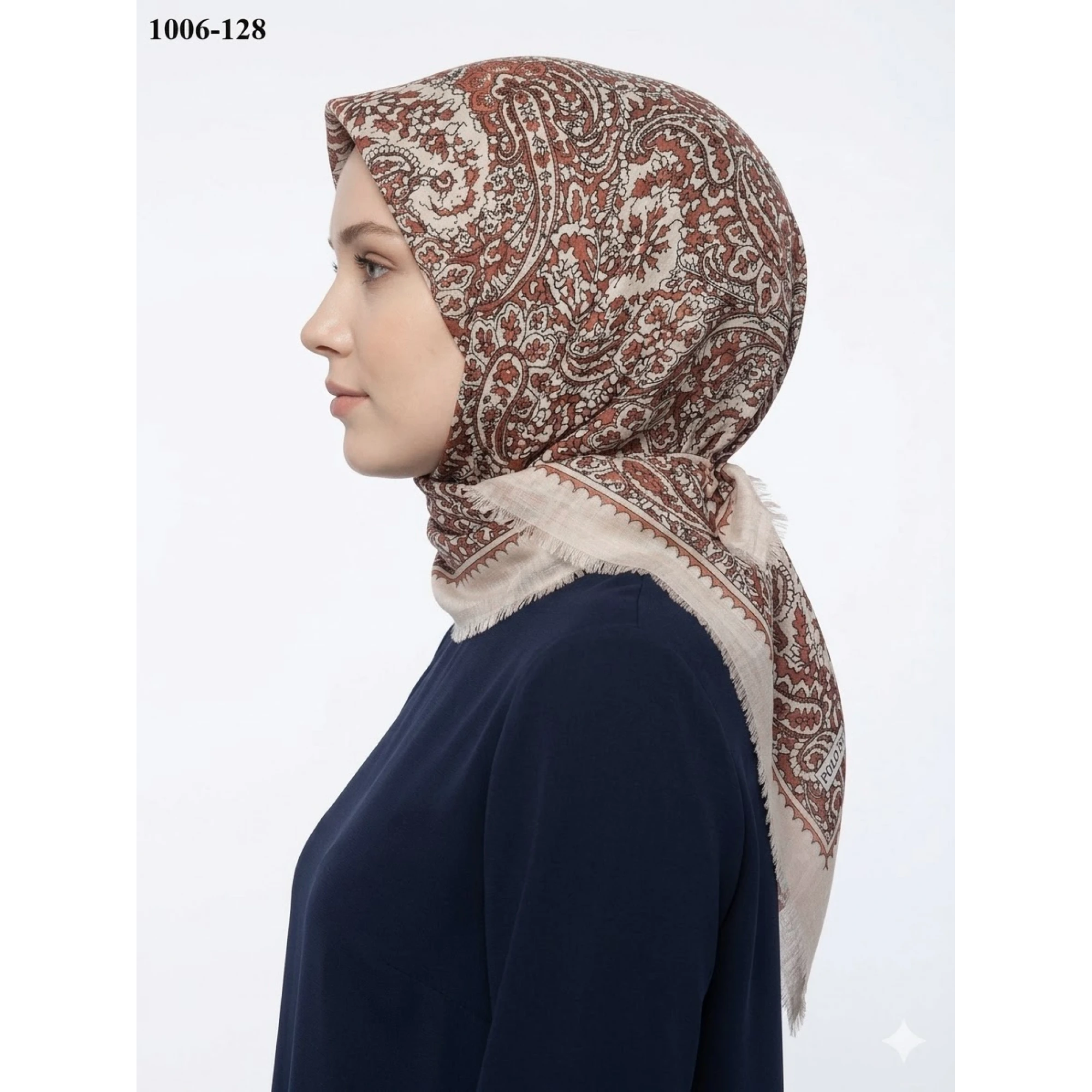 Polo İst Desenli Flamlı Pamuk Eşarp 1006-128