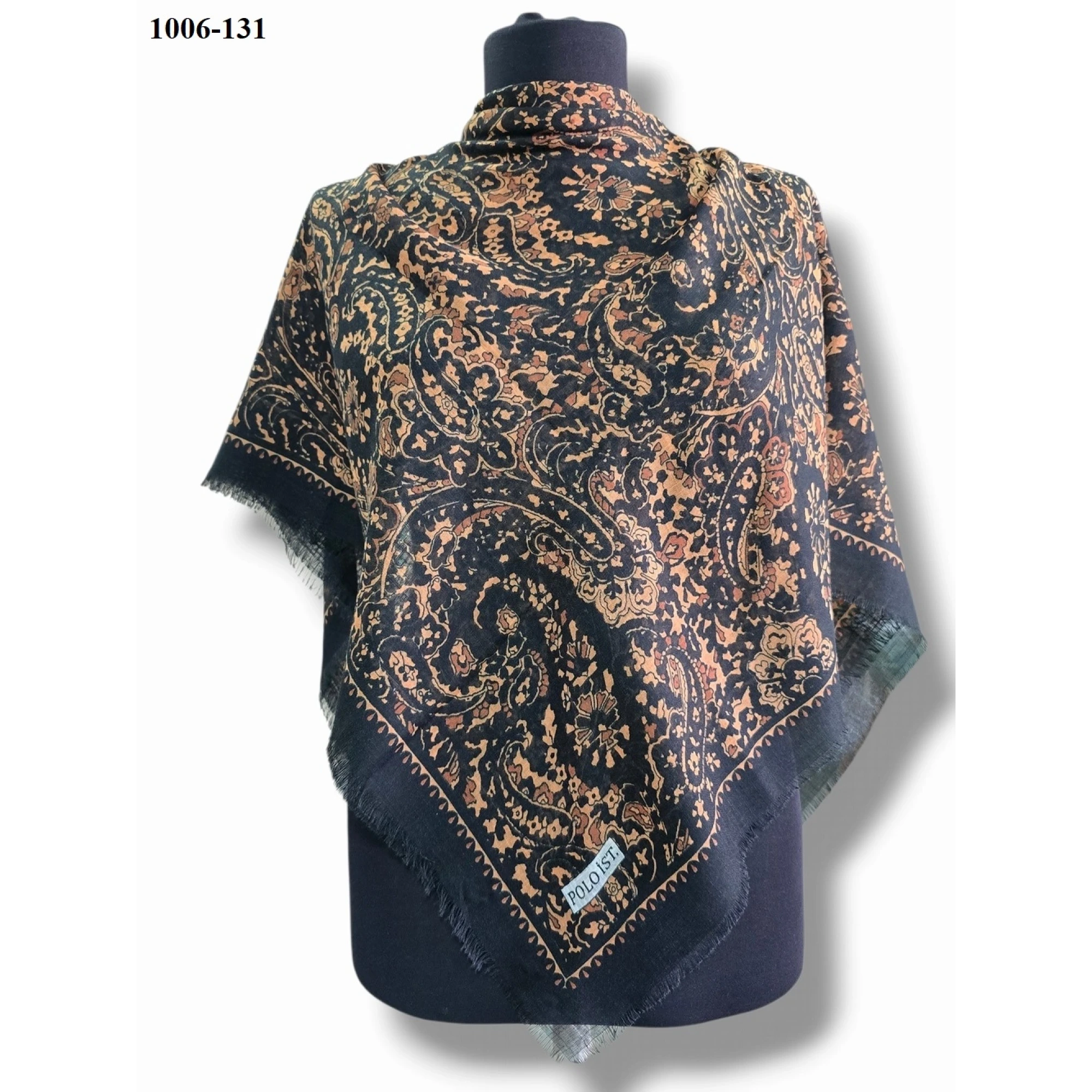 Polo İst Desenli Flamlı Pamuk Eşarp 1006-131