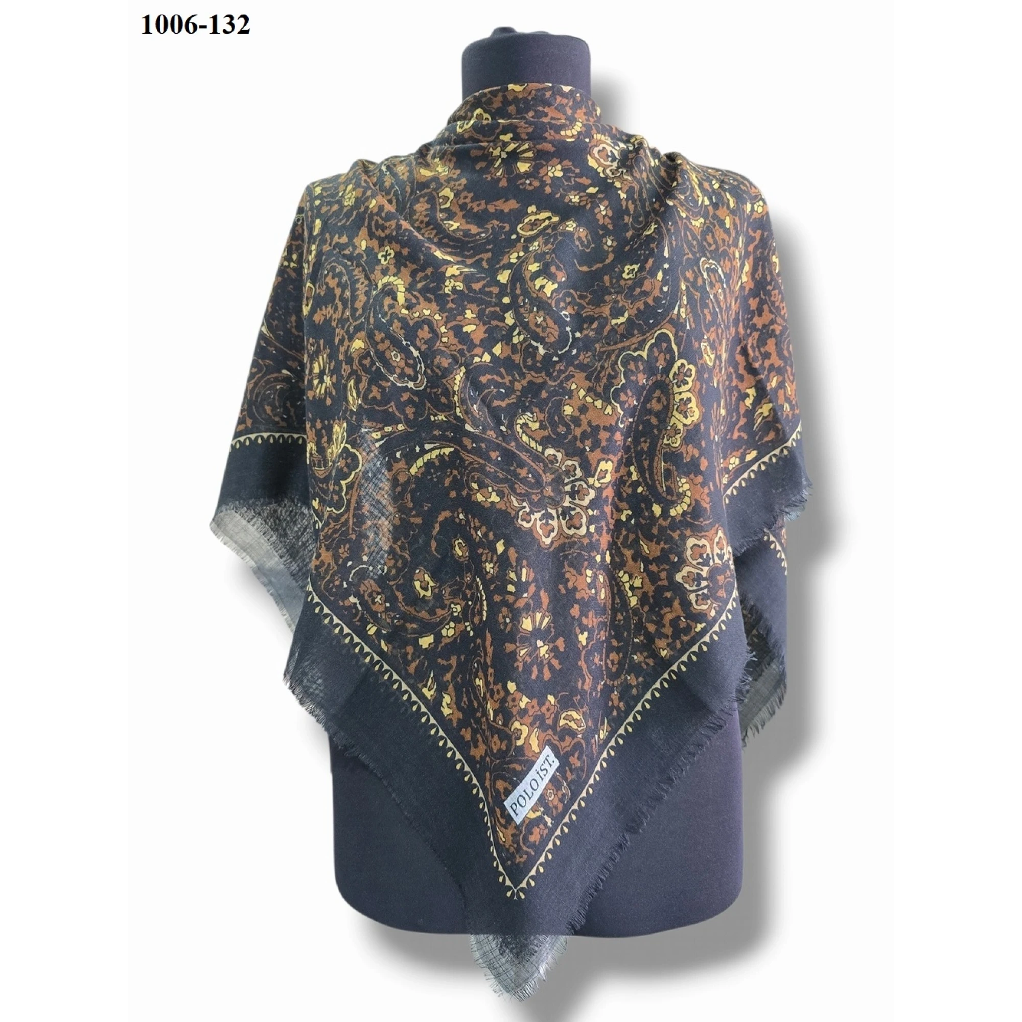 Polo İst Desenli Flamlı Pamuk Eşarp 1006-132