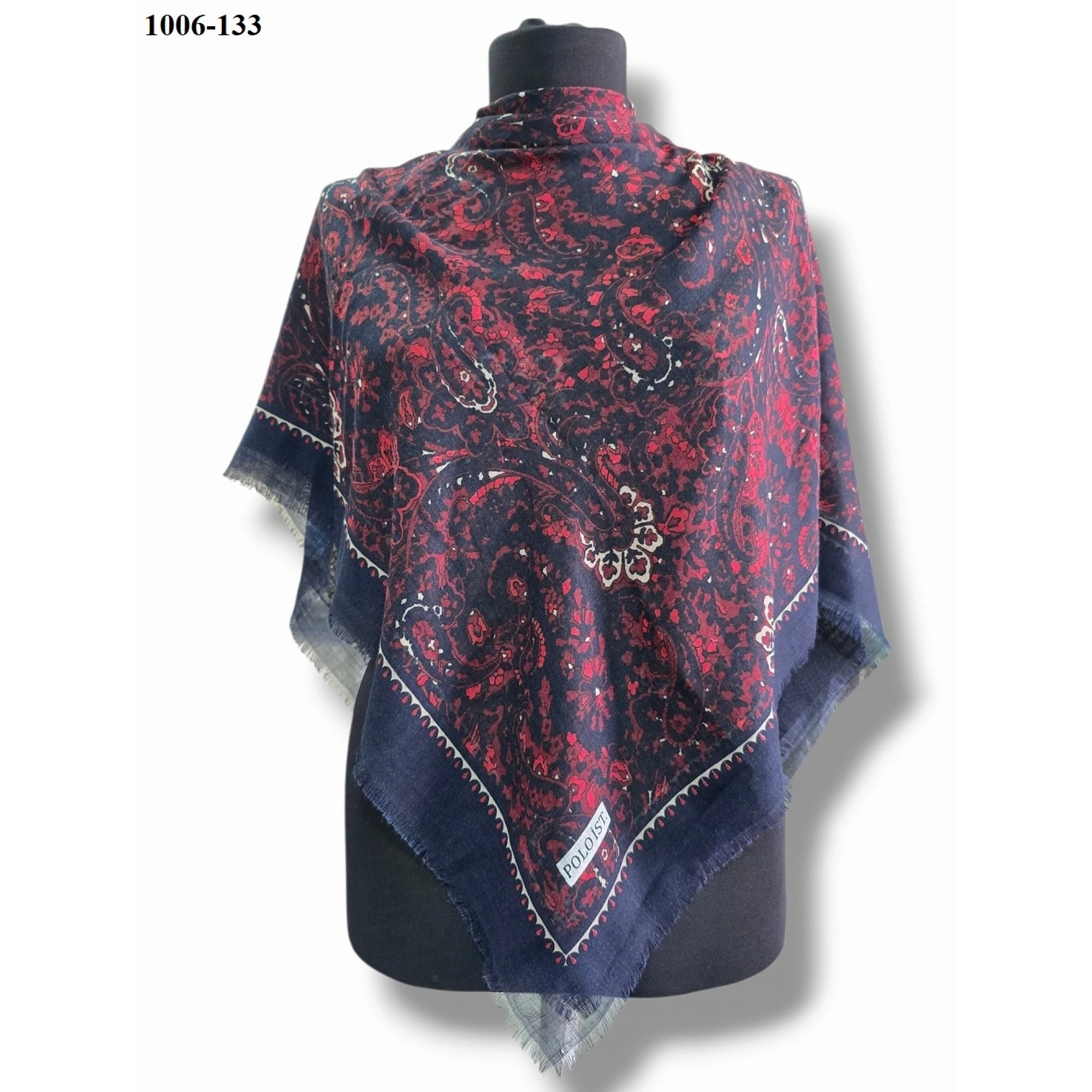 Polo İst Desenli Flamlı Pamuk Eşarp 1006-133