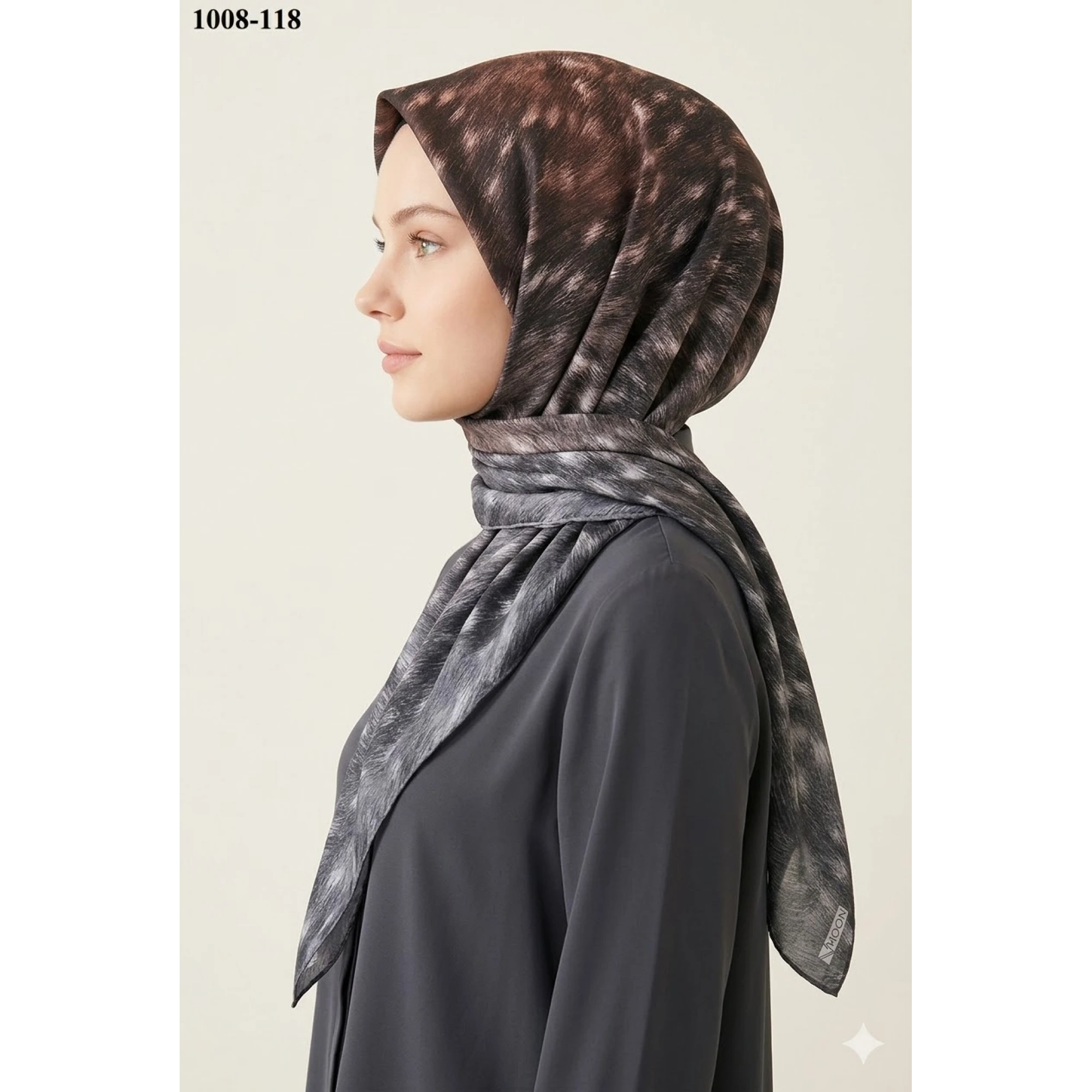 Moon Scarf Soft Pamuk Eşarp (Ceylan Desen) 1008-118