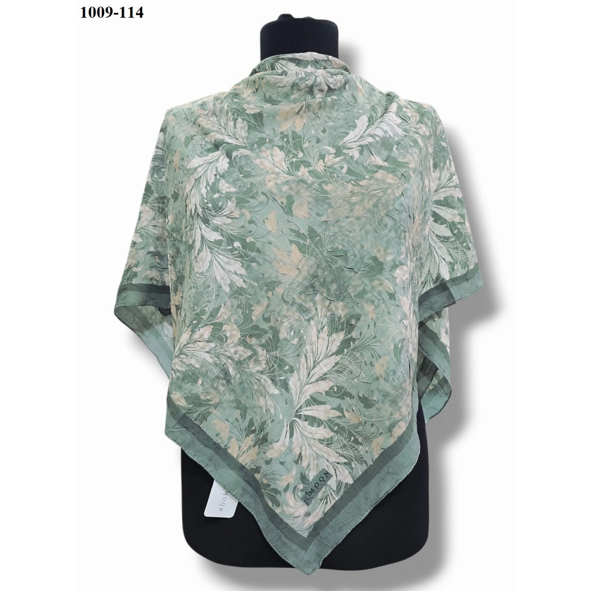 Moon Scarf Desenli Bambu Pamuk Eşarp 1009-114