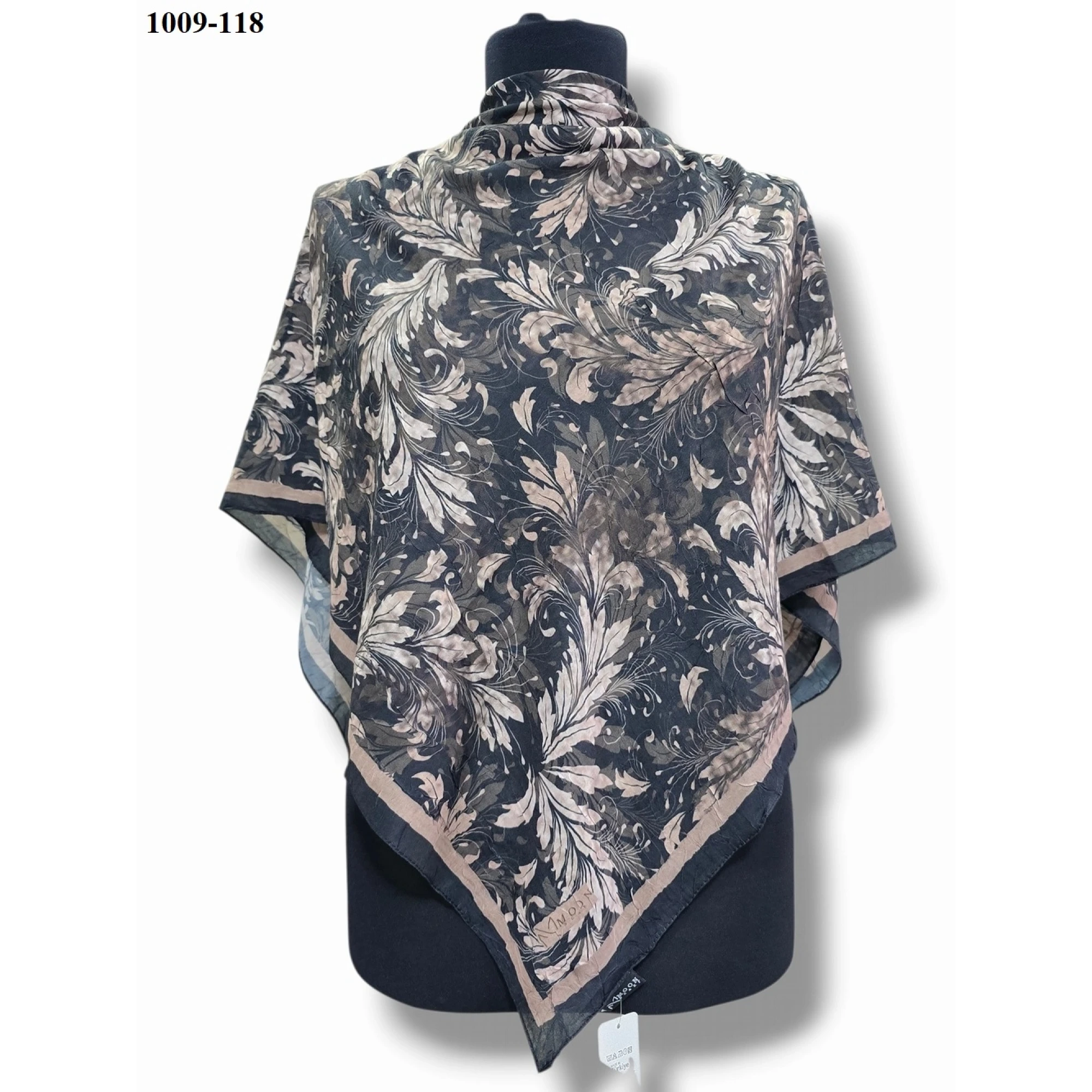 Moon Scarf Desenli Bambu Pamuk Eşarp 1009-118