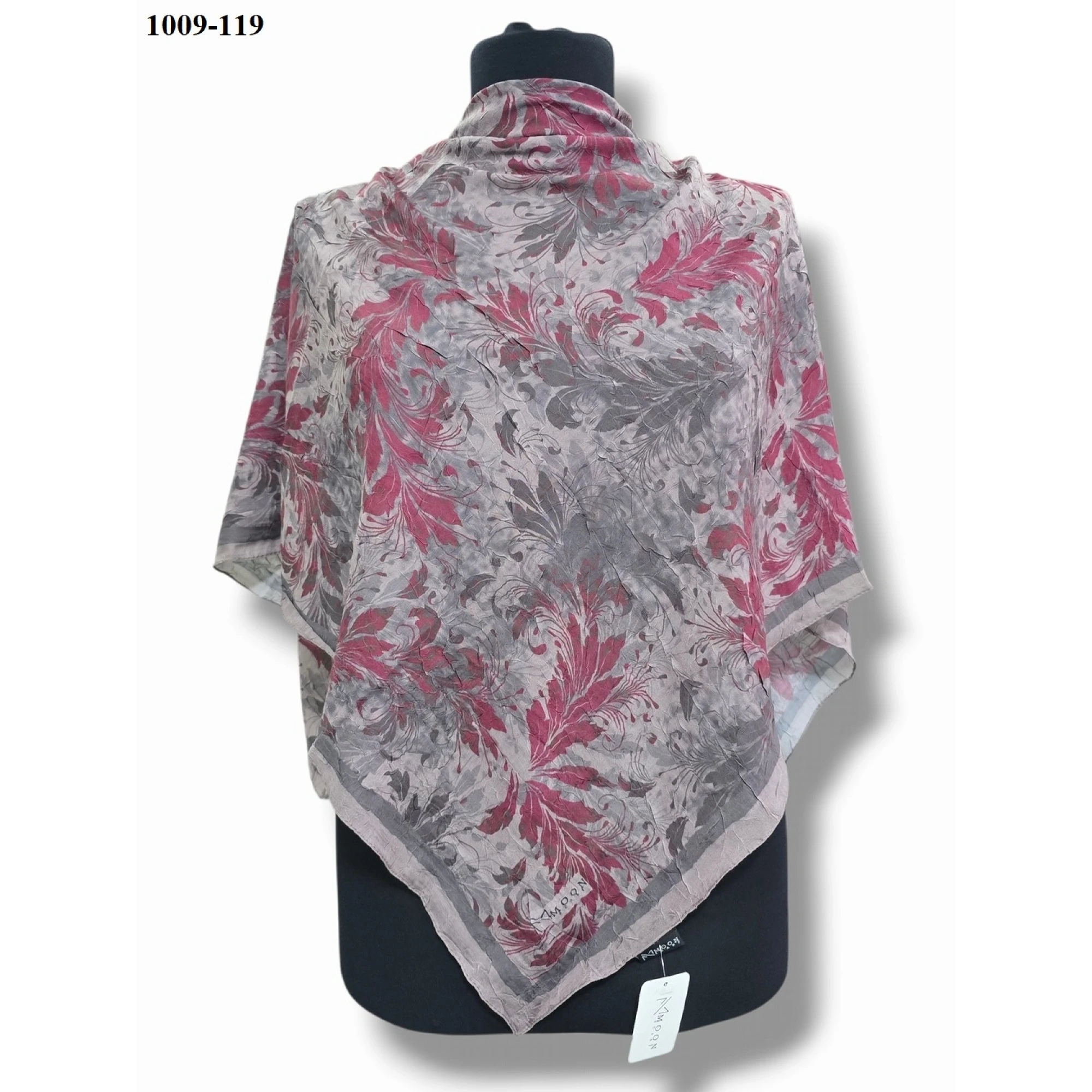 Moon Scarf Desenli Bambu Pamuk Eşarp 1009-119