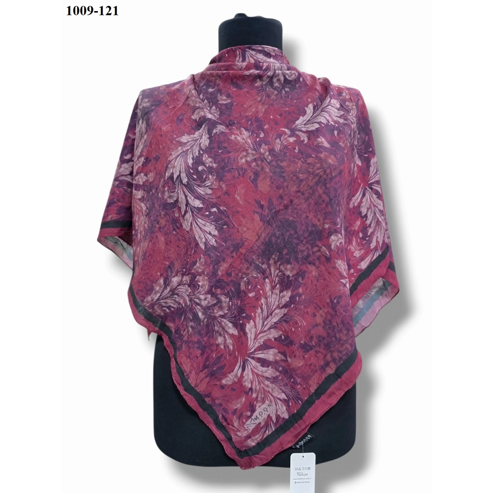 Moon Scarf Desenli Bambu Pamuk Eşarp 1009-121