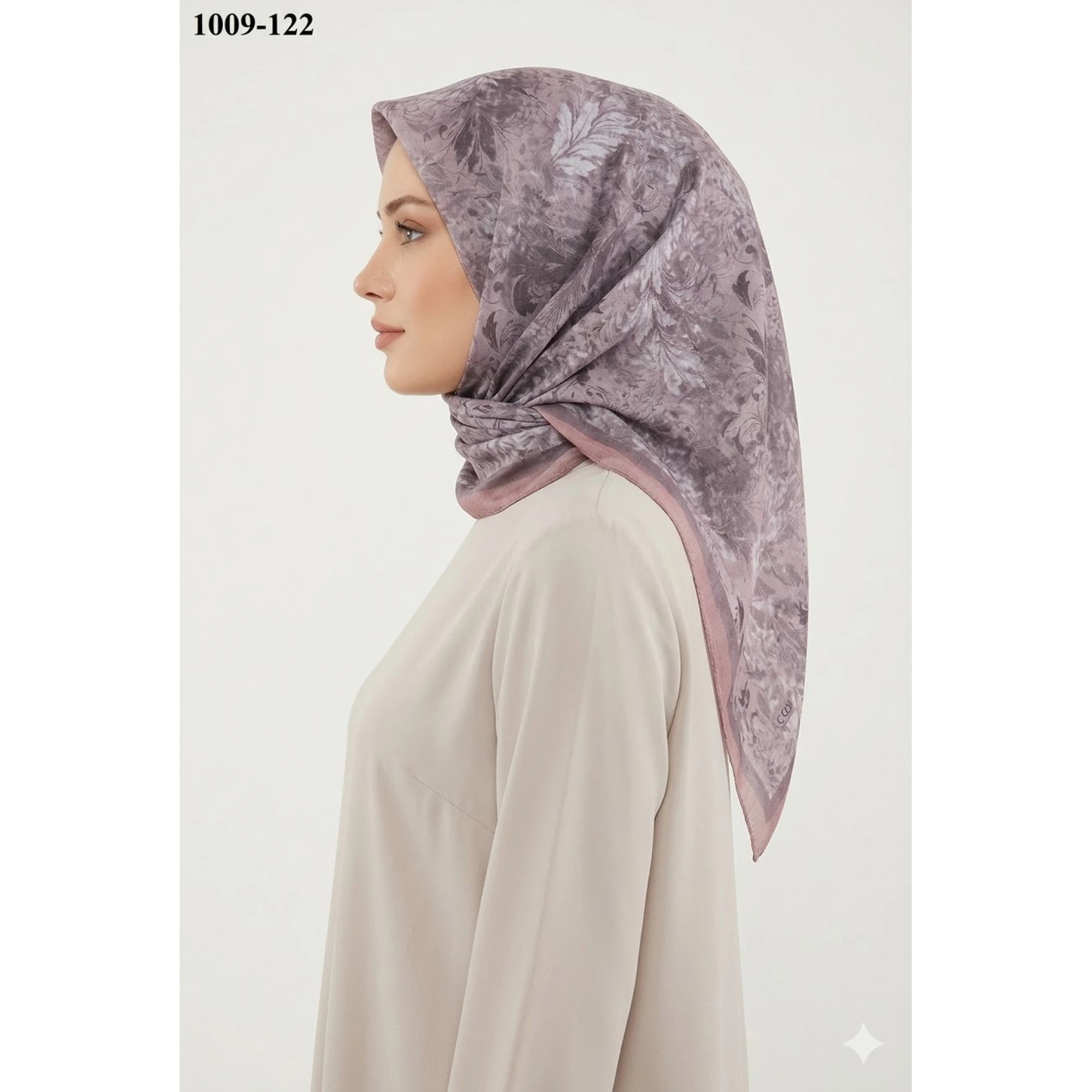 Moon Scarf Desenli Bambu Pamuk Eşarp 1009-122