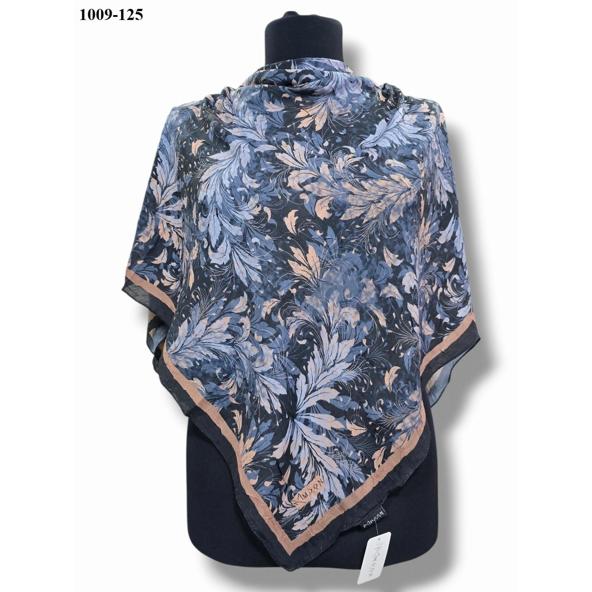 Moon Scarf Desenli Bambu Pamuk Eşarp 1009-125